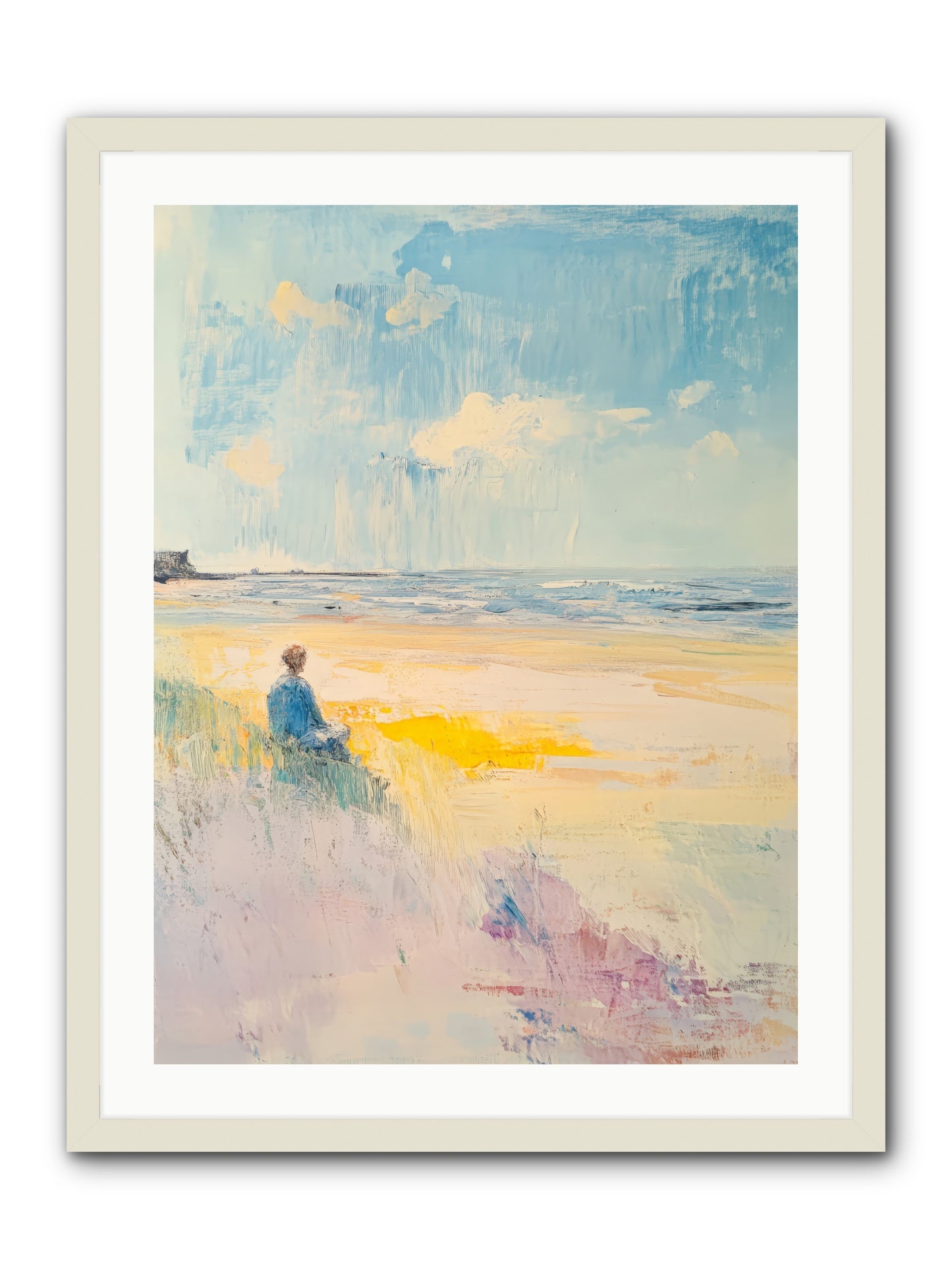 Sea And Soul -- Framed Print - White 24x32
