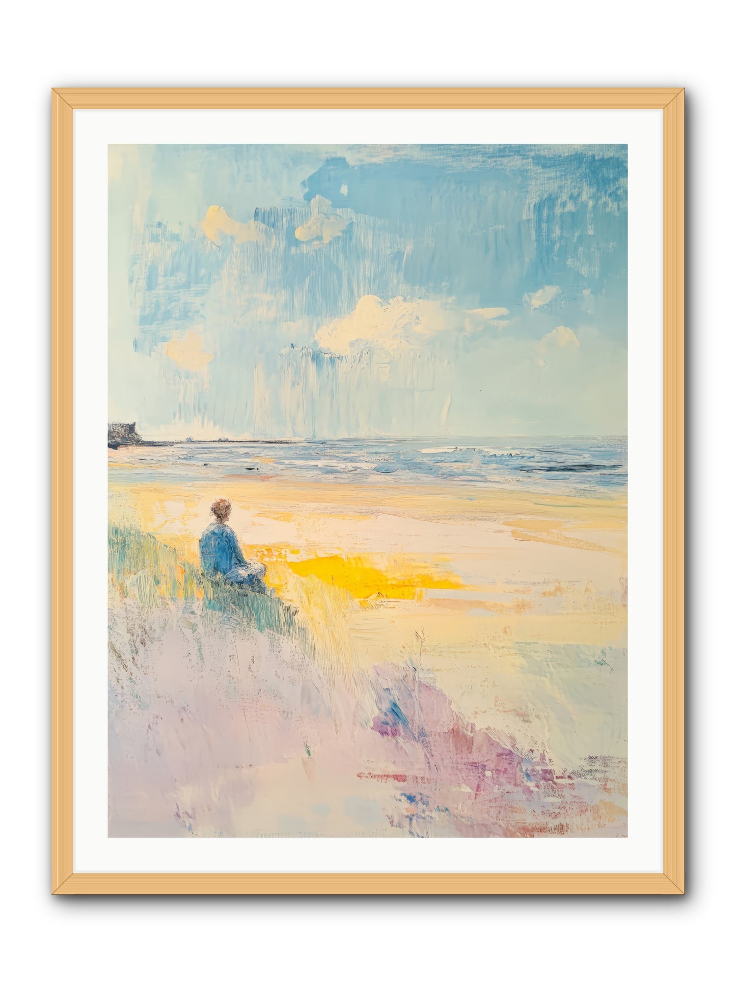 Sea And Soul -- Framed Print - Natural 30x40
