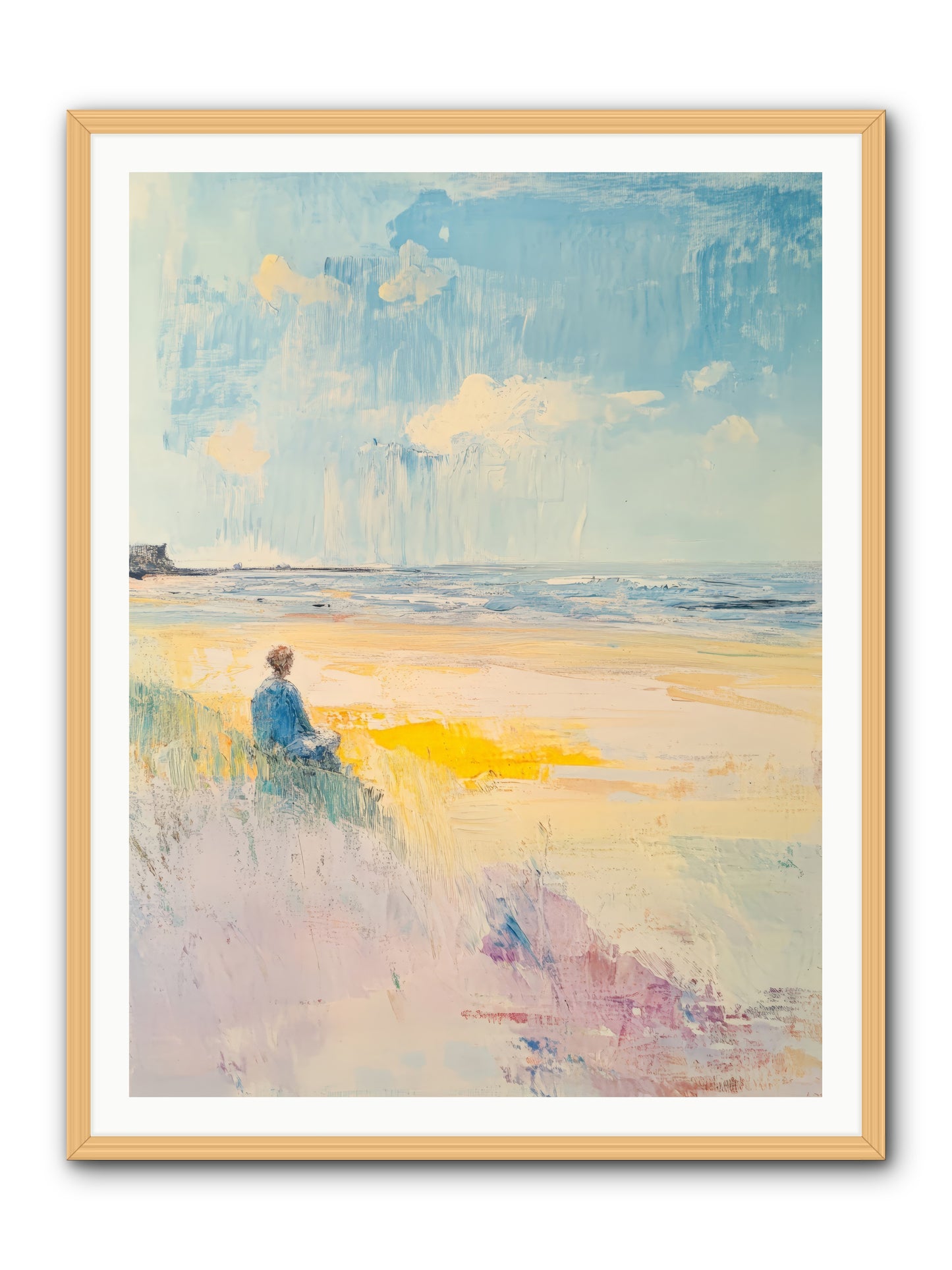 Sea And Soul -- Framed Print - Natural 36x48