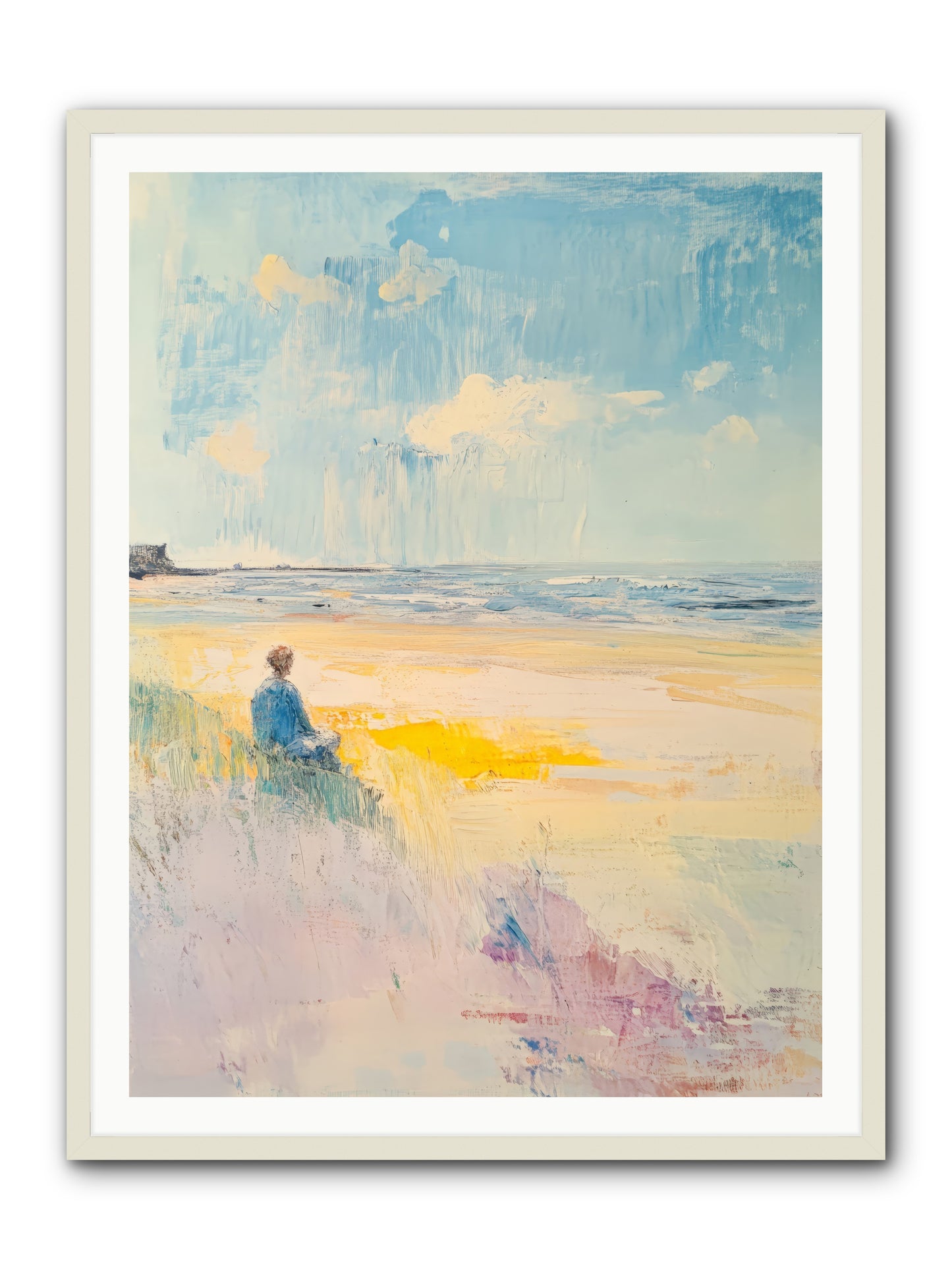 Sea And Soul -- Framed Print - White 36x48