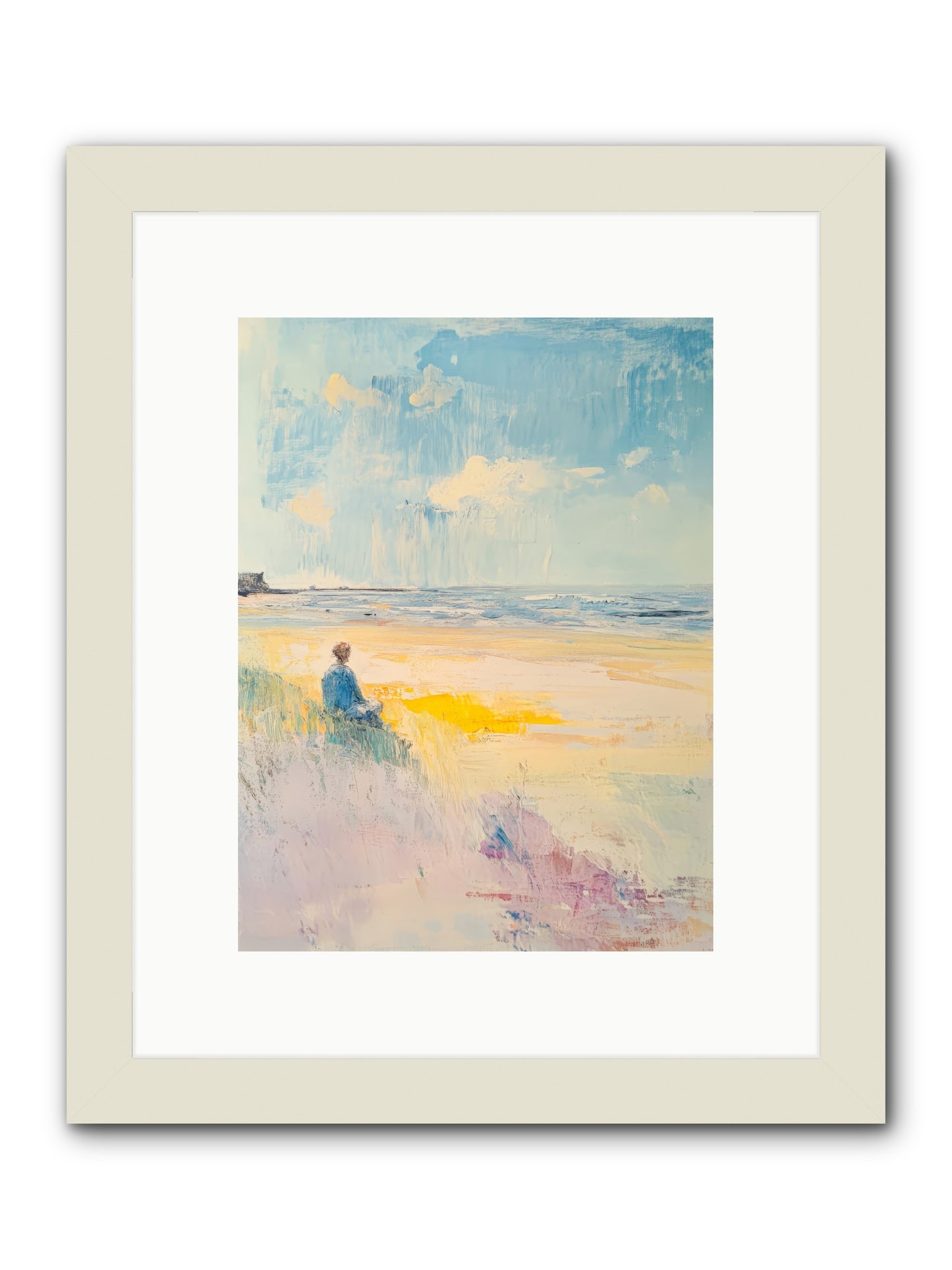 Sea And Soul -- Framed Print - White 9x12