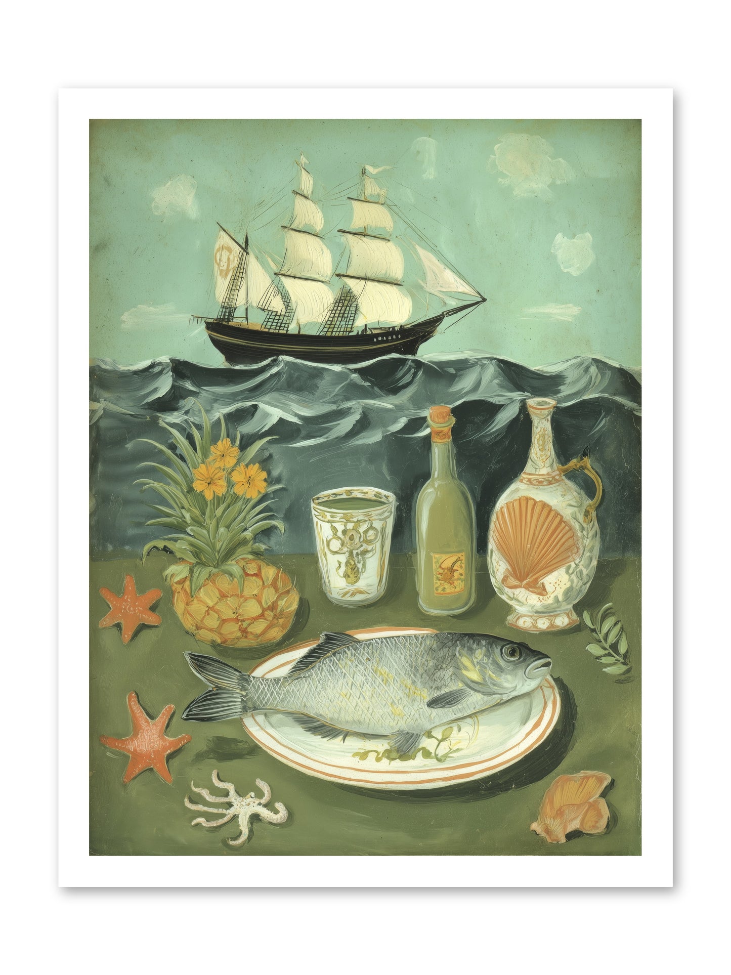 Sea Captain's Log -- Paper Print 18x24