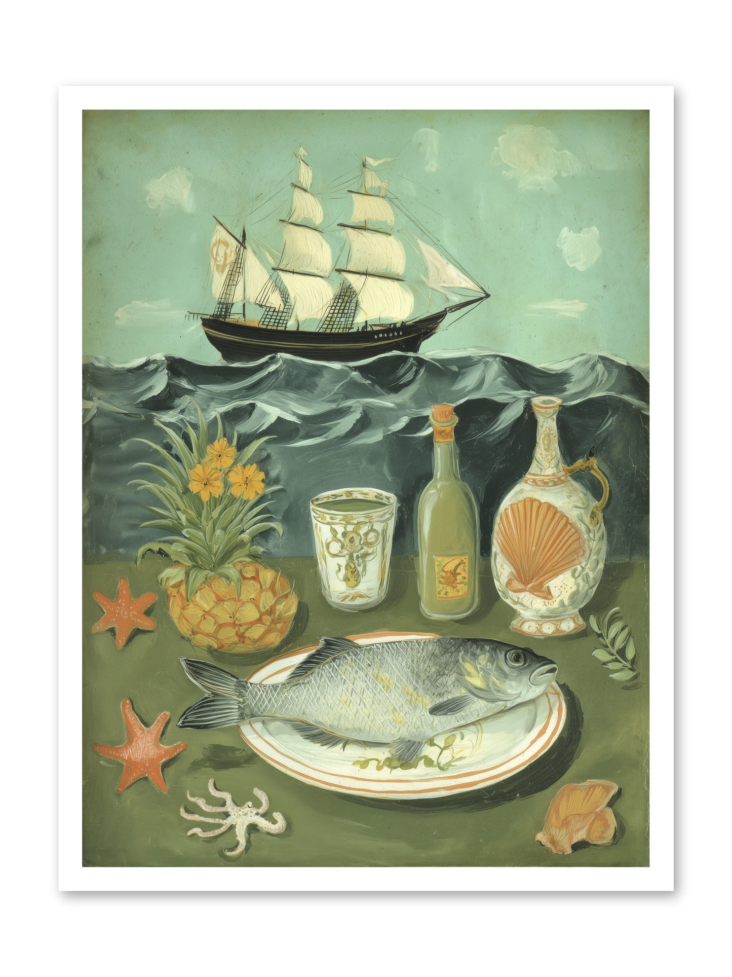 Sea Captain's Log -- Paper Print 24x32