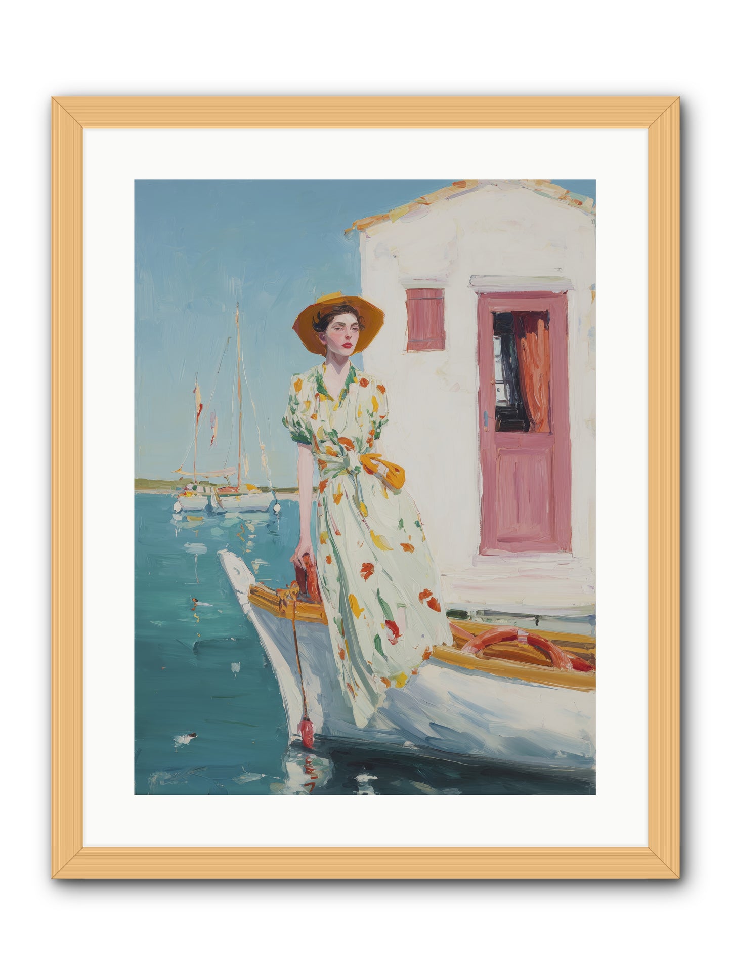 Sea Conquest -- Framed Print - Natural 18x24