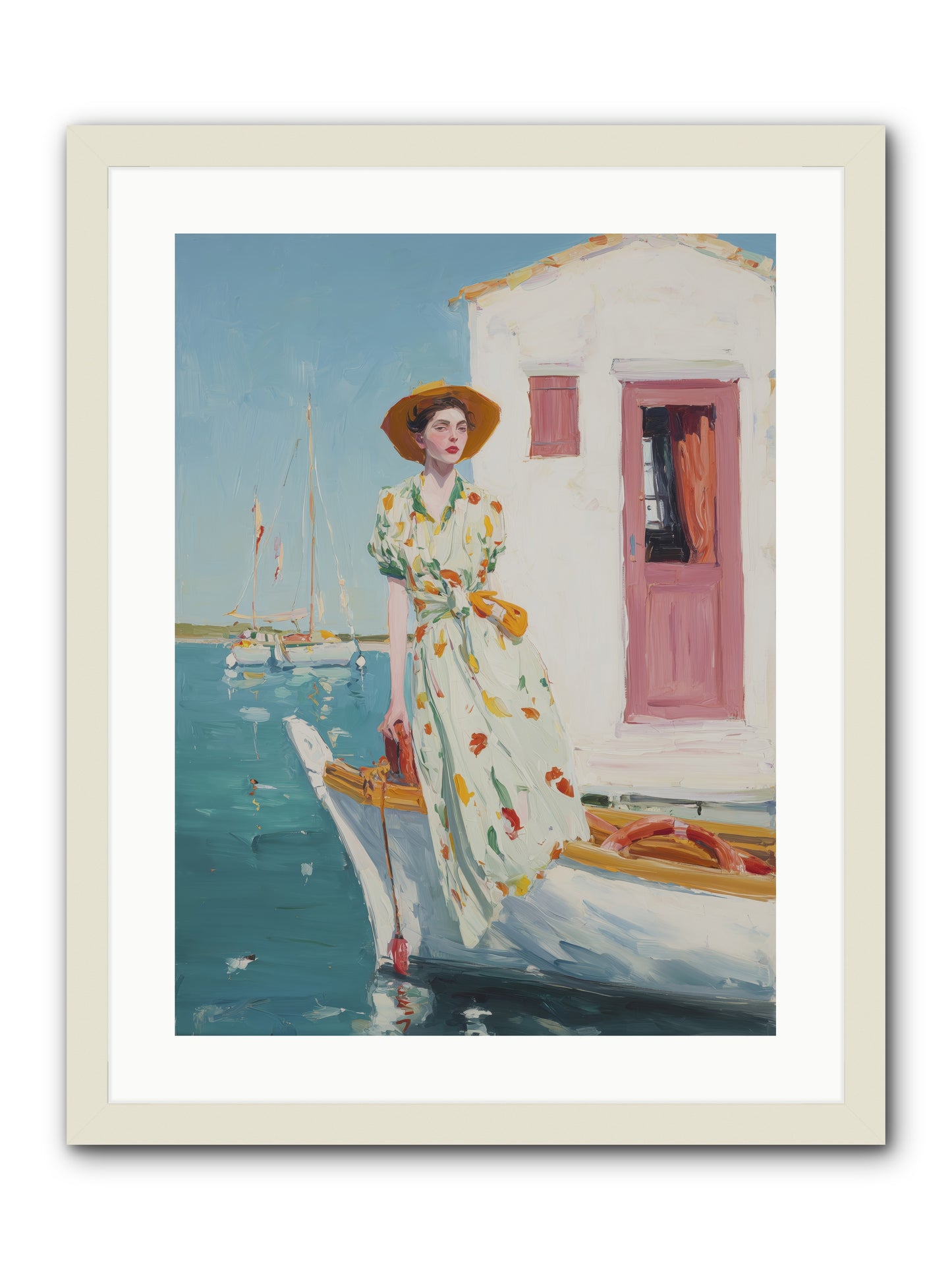 Sea Conquest -- Framed Print - White 18x24