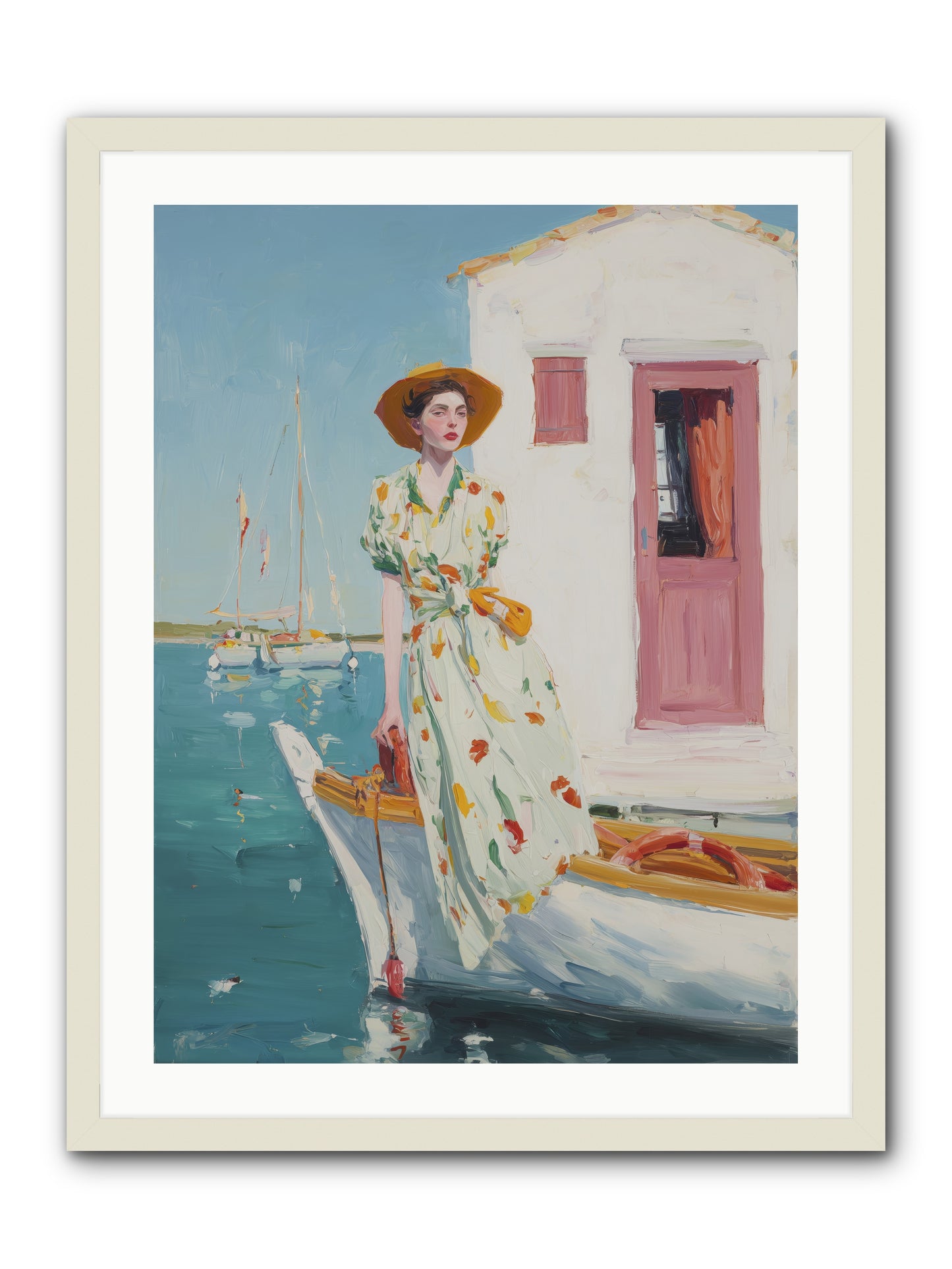 Sea Conquest -- Framed Print - White 24x32