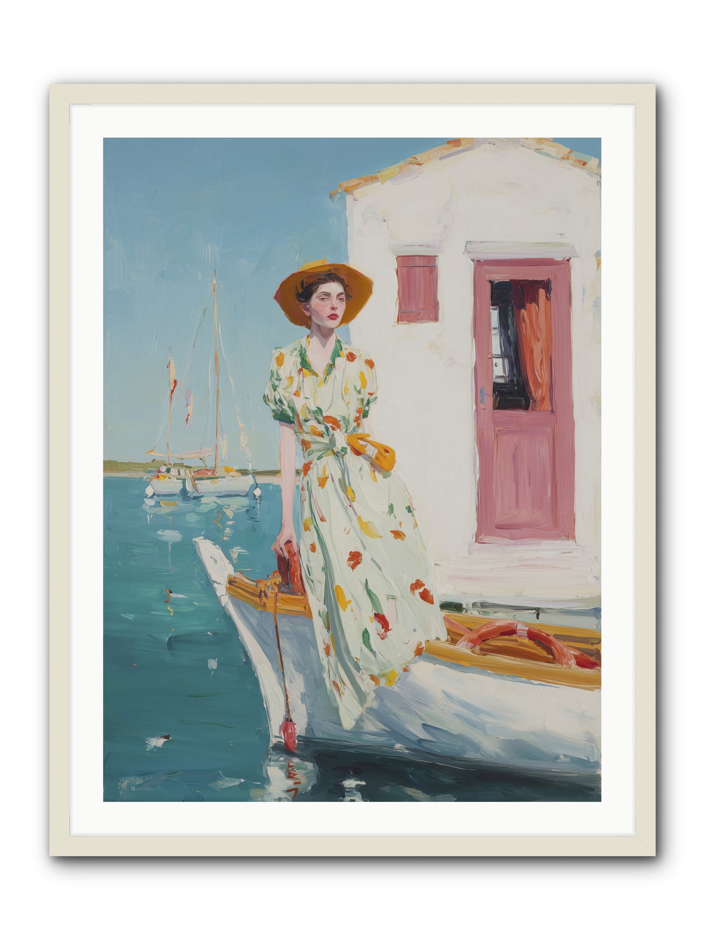 Sea Conquest -- Framed Print - White 30x40