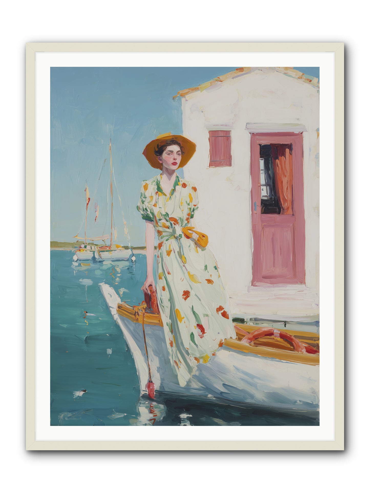 Sea Conquest -- Framed Print - White 36x48
