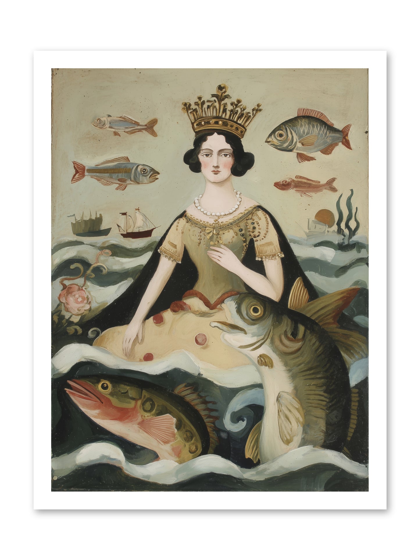 Sea Goddess Rising -- Loose Canvas Print 18x24