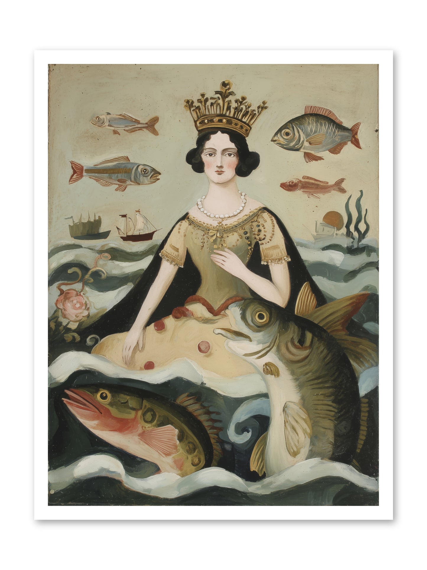 Sea Goddess Rising -- Paper Print 24x32