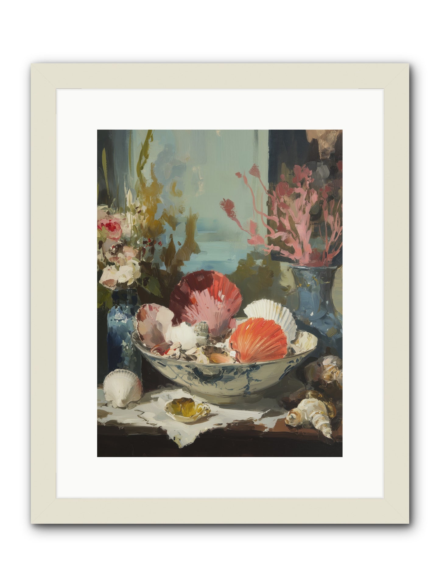 Sea Songs -- Framed Print - White 12x16