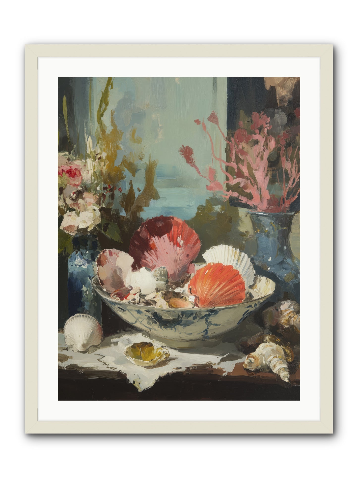 Sea Songs -- Framed Print - White 24x32