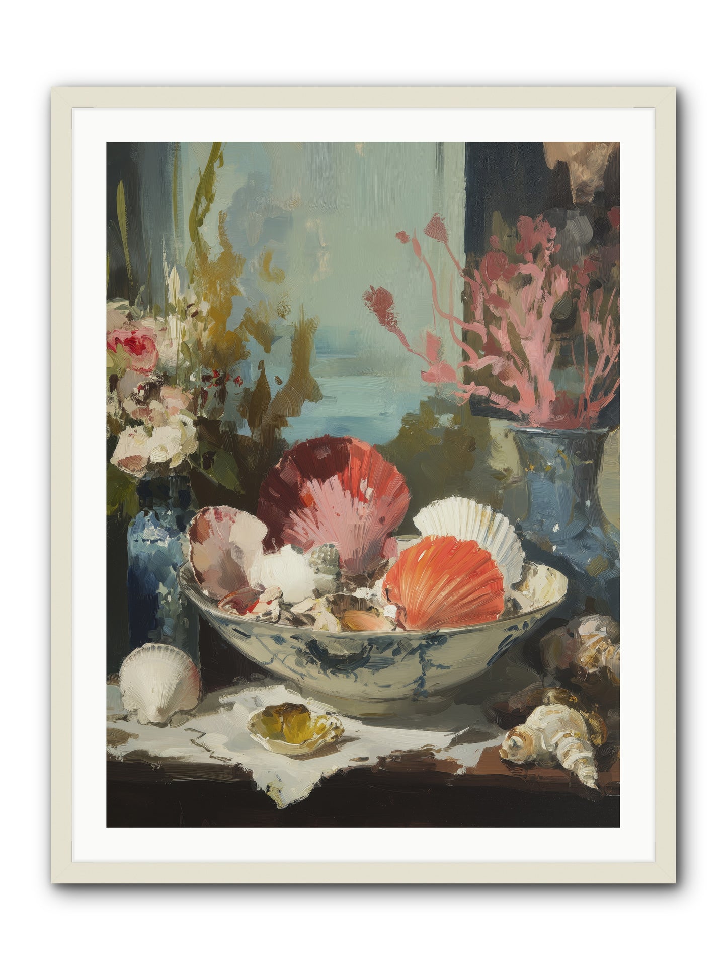 Sea Songs -- Framed Print - White 30x40