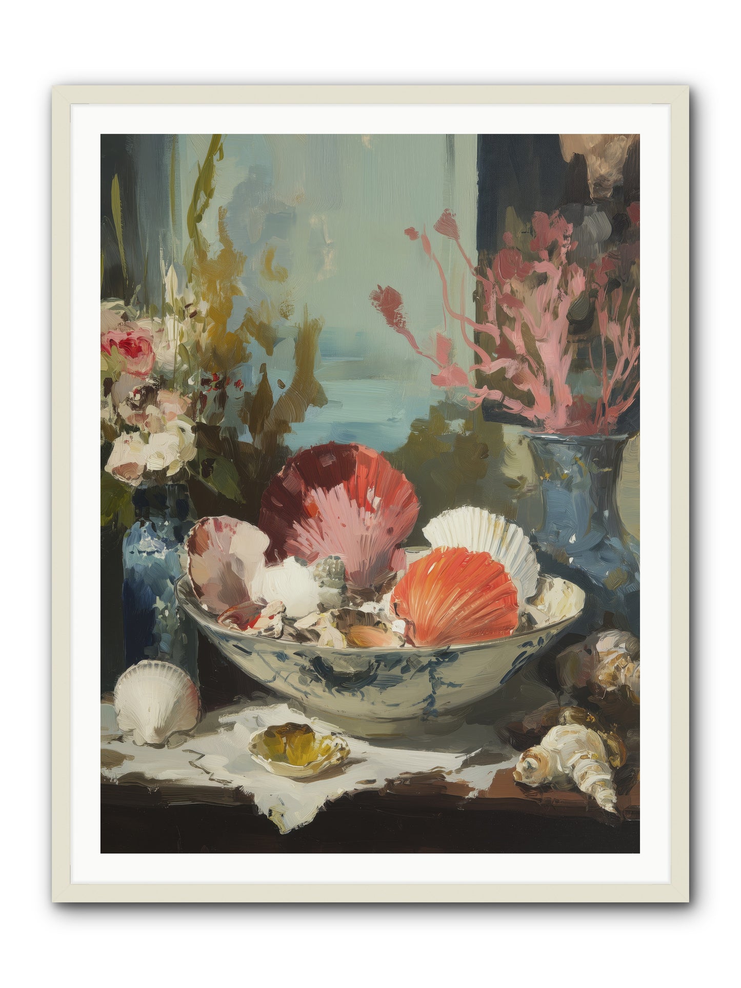 Sea Songs -- Framed Print - White 36x48