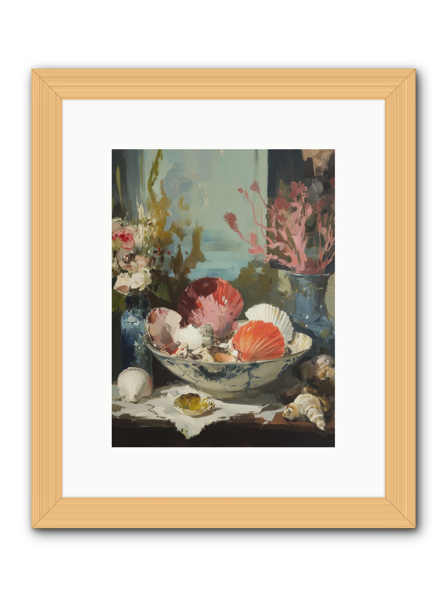 Sea Songs -- Framed Print - Natural 9x12