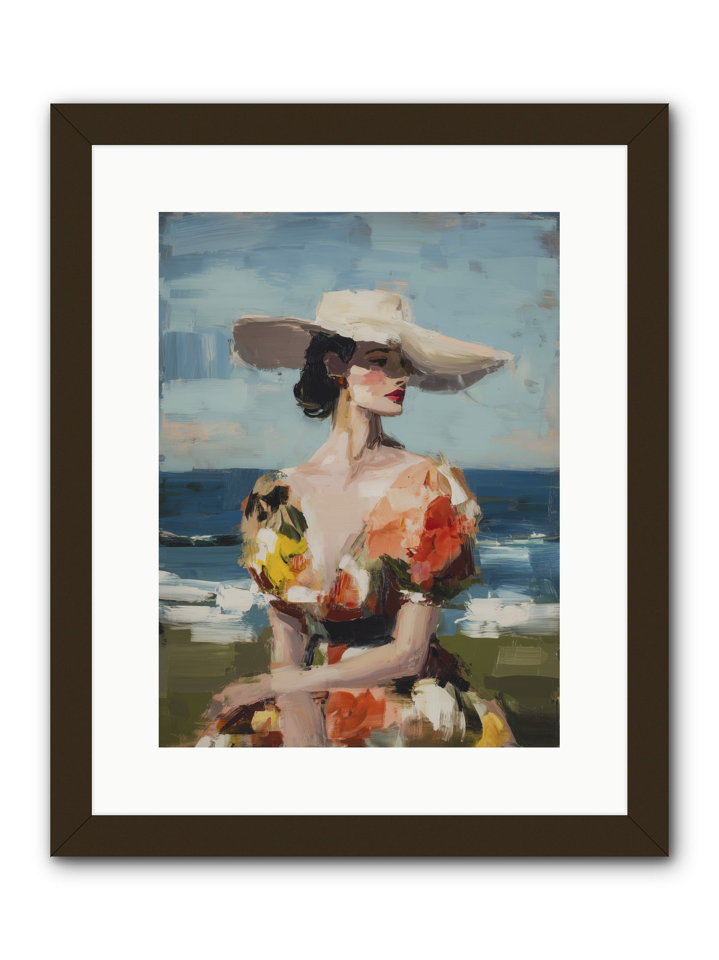 Sea Wind Portrait -- Framed Print - Black 12x16