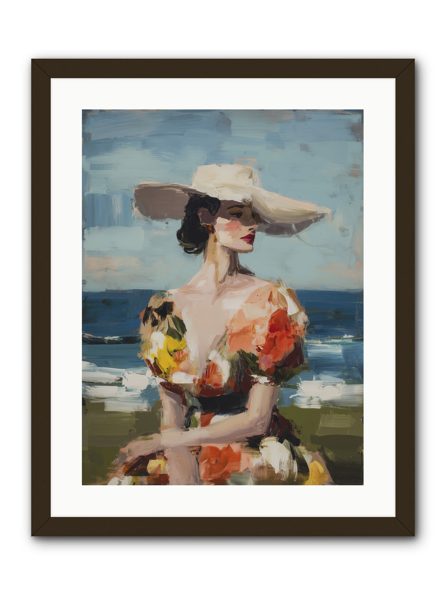 Sea Wind Portrait -- Framed Print - Black 18x24