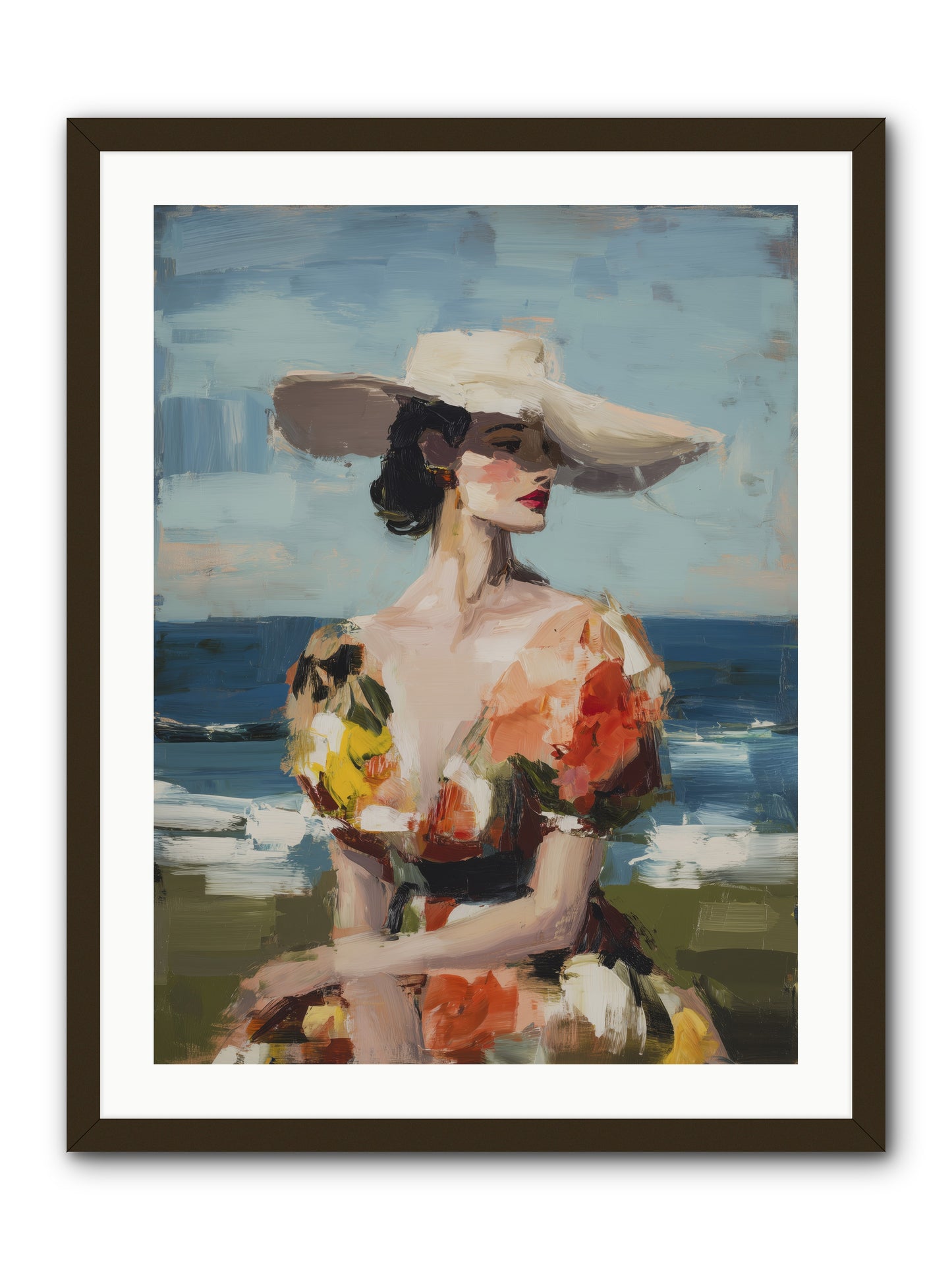 Sea Wind Portrait -- Framed Print - Black 24x32