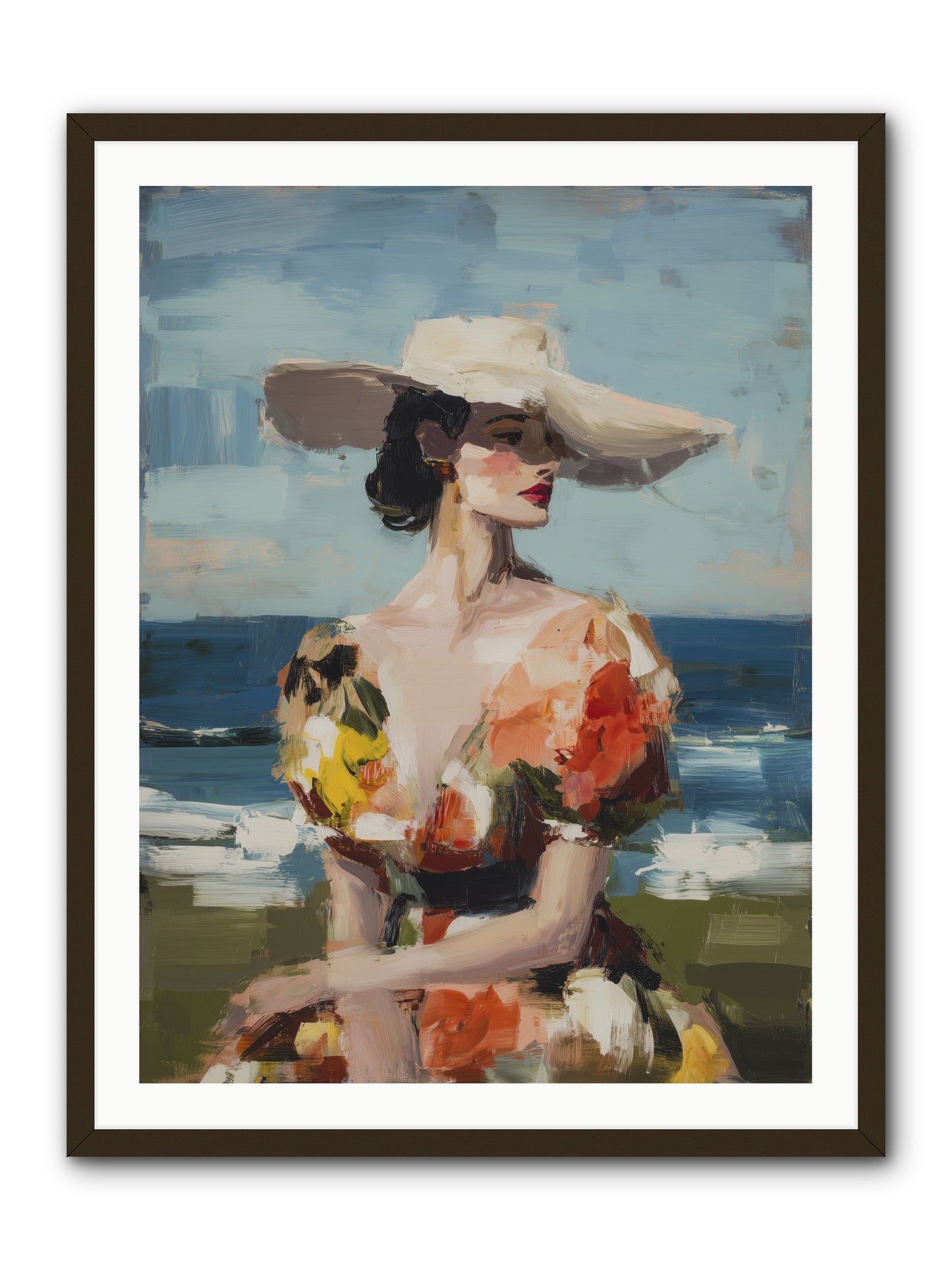 Sea Wind Portrait -- Framed Print - Black 30x40