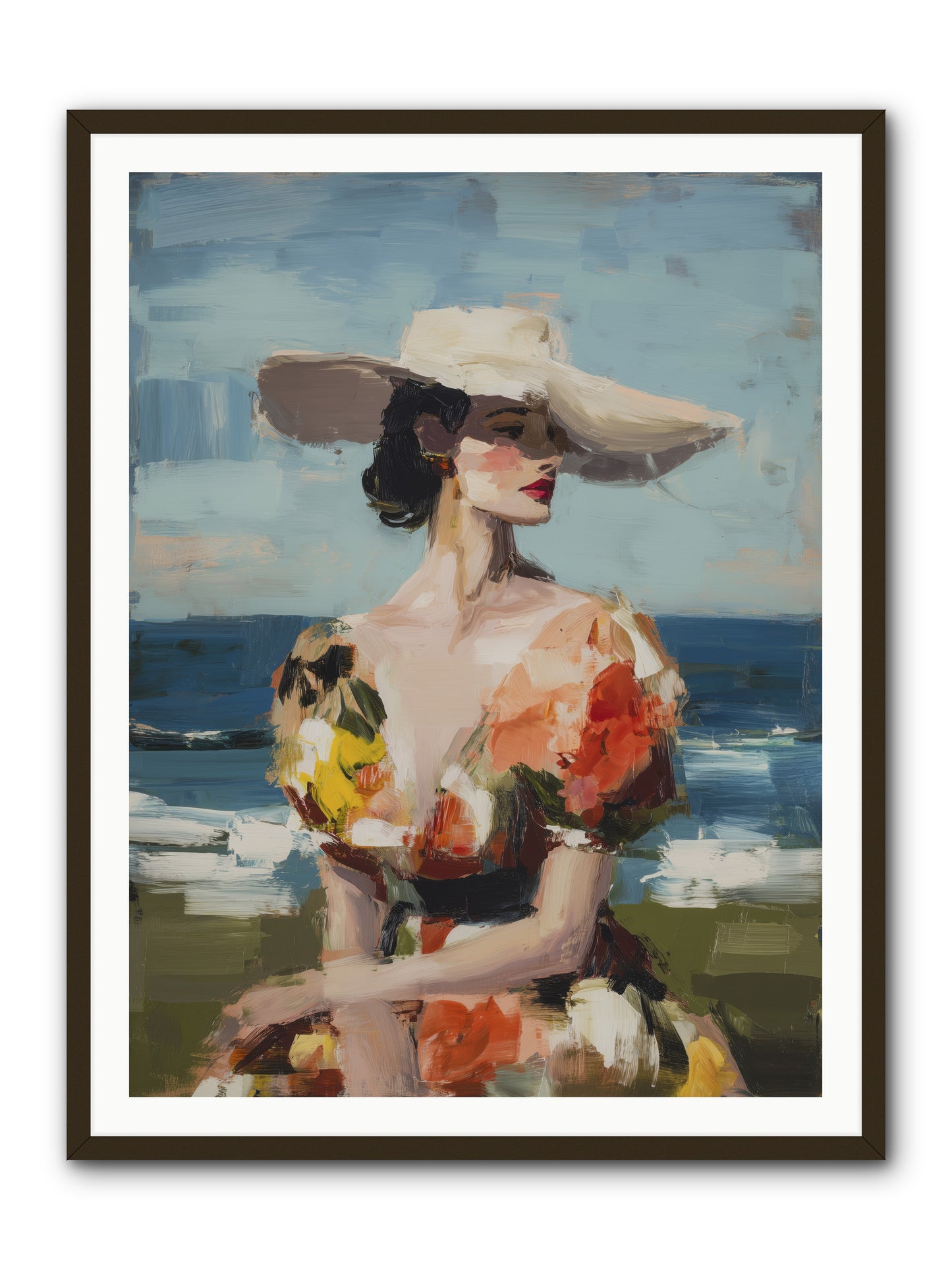Sea Wind Portrait -- Framed Print - Black 36x48