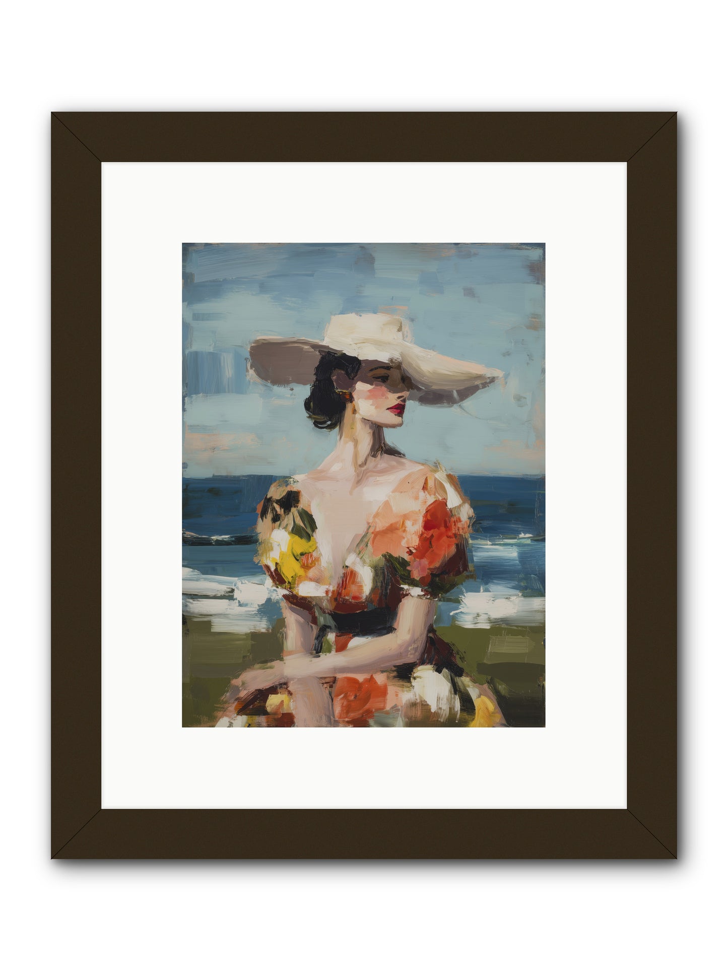 Sea Wind Portrait -- Framed Print - Black 9x12