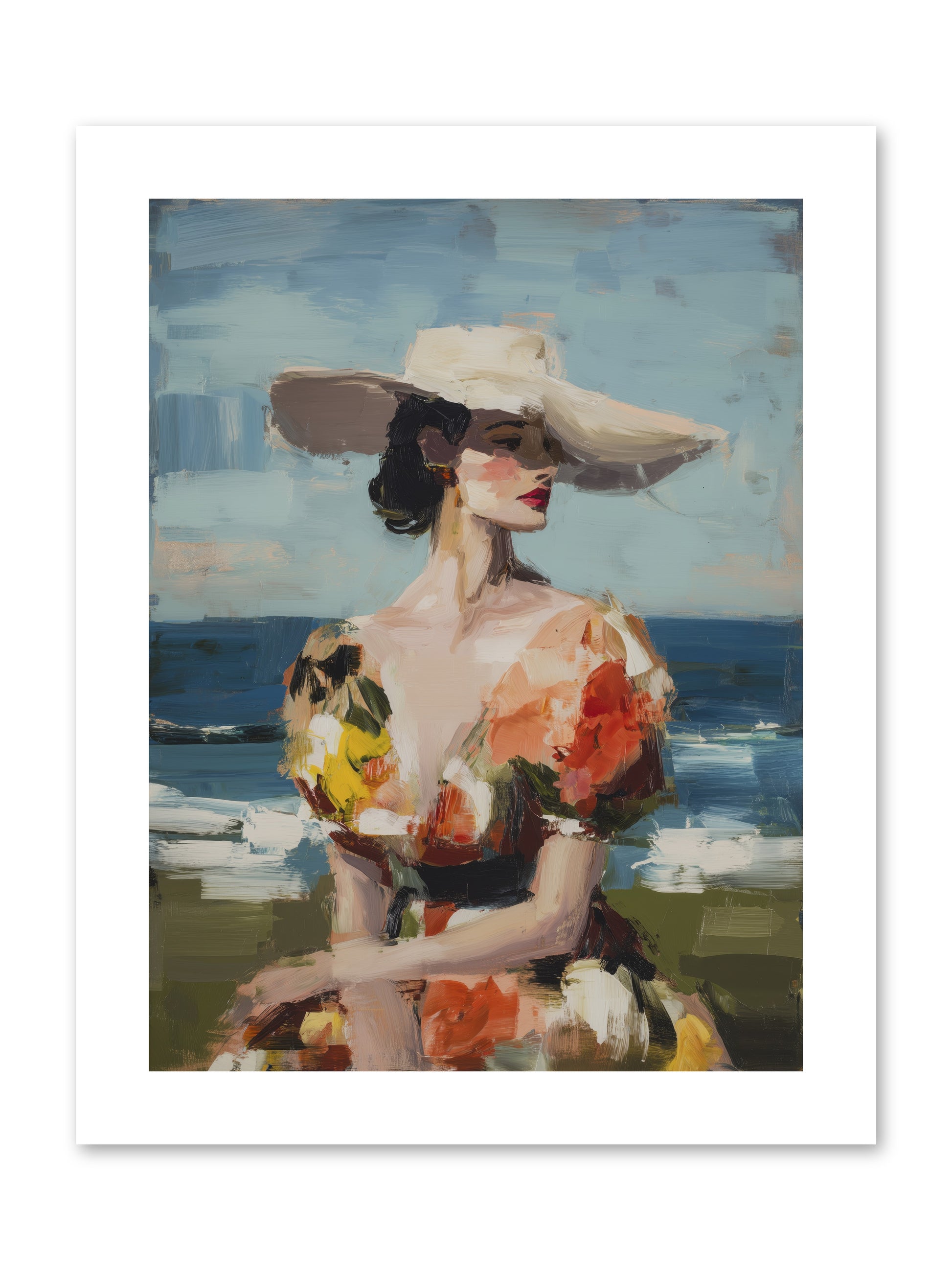 Sea Wind Portrait -- Paper Print 9x12