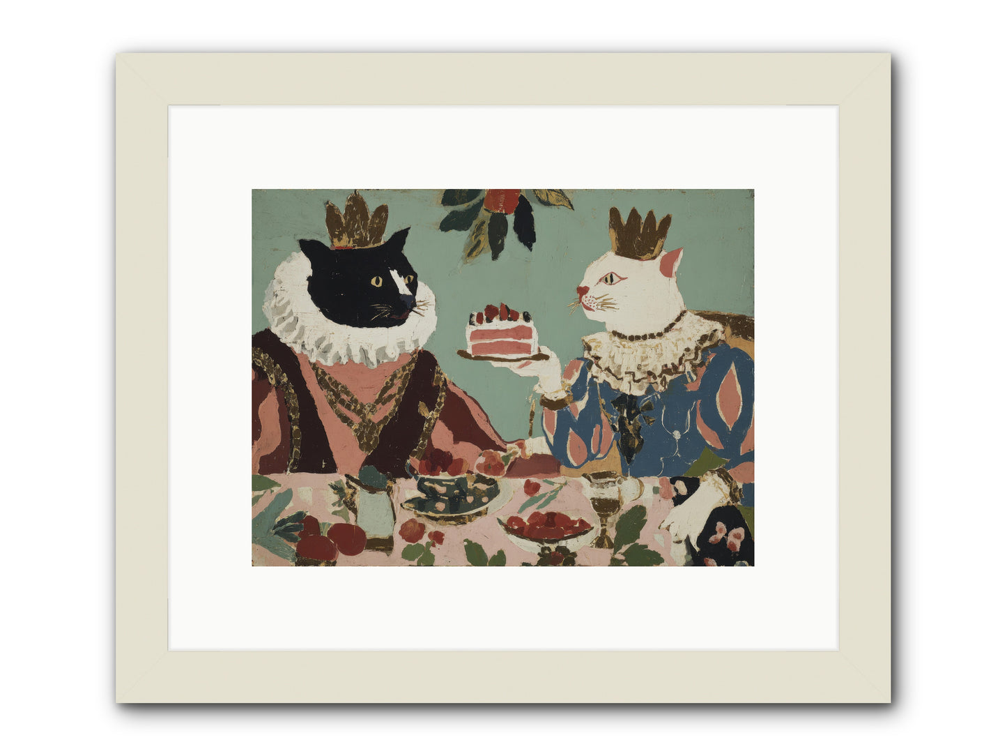 Séance at the Conservatory -- Framed Print - White 12x9