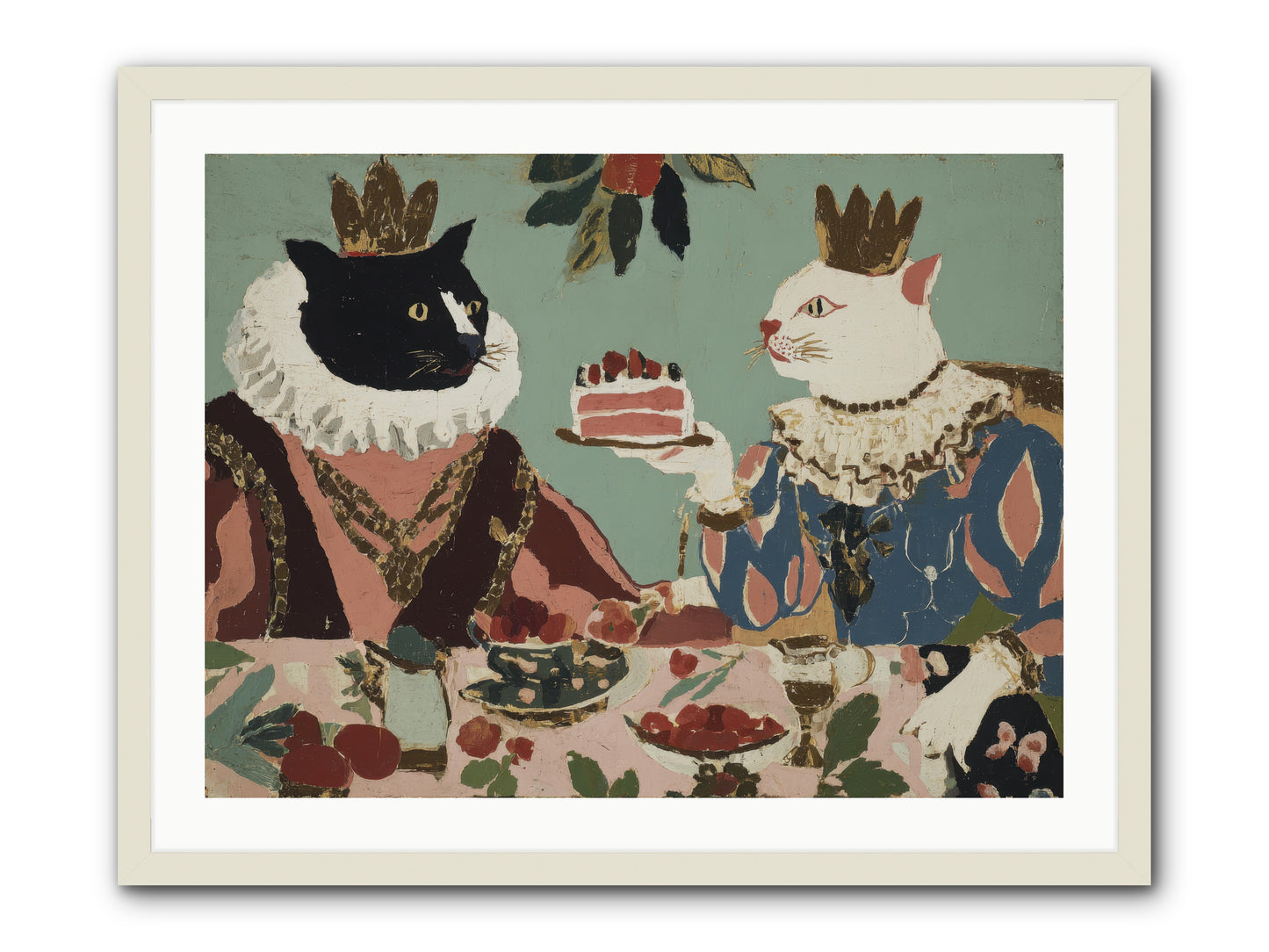 Séance at the Conservatory -- Framed Print - White 32x24