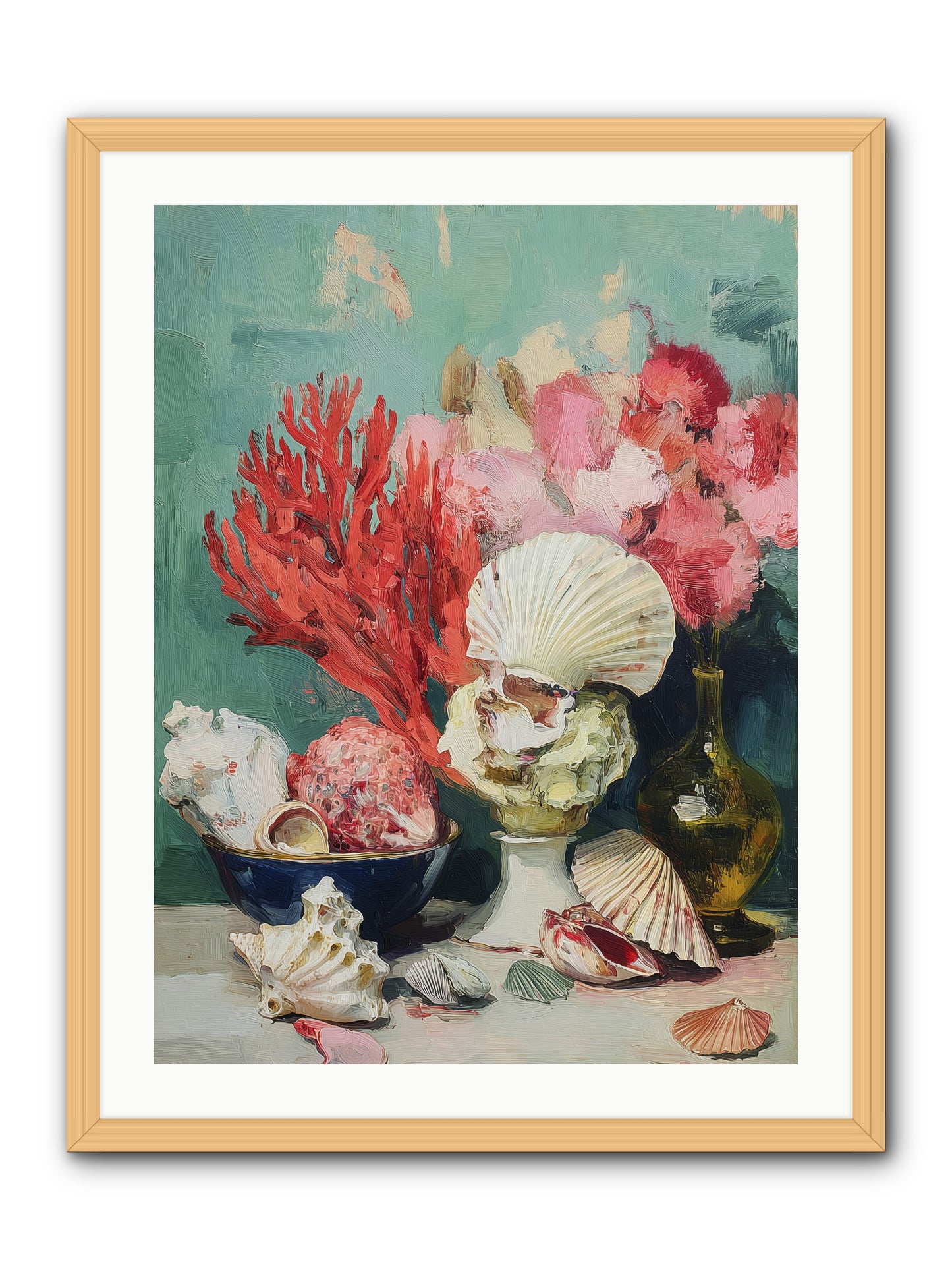 Sea's Artistry -- Framed Print - Natural 24x32