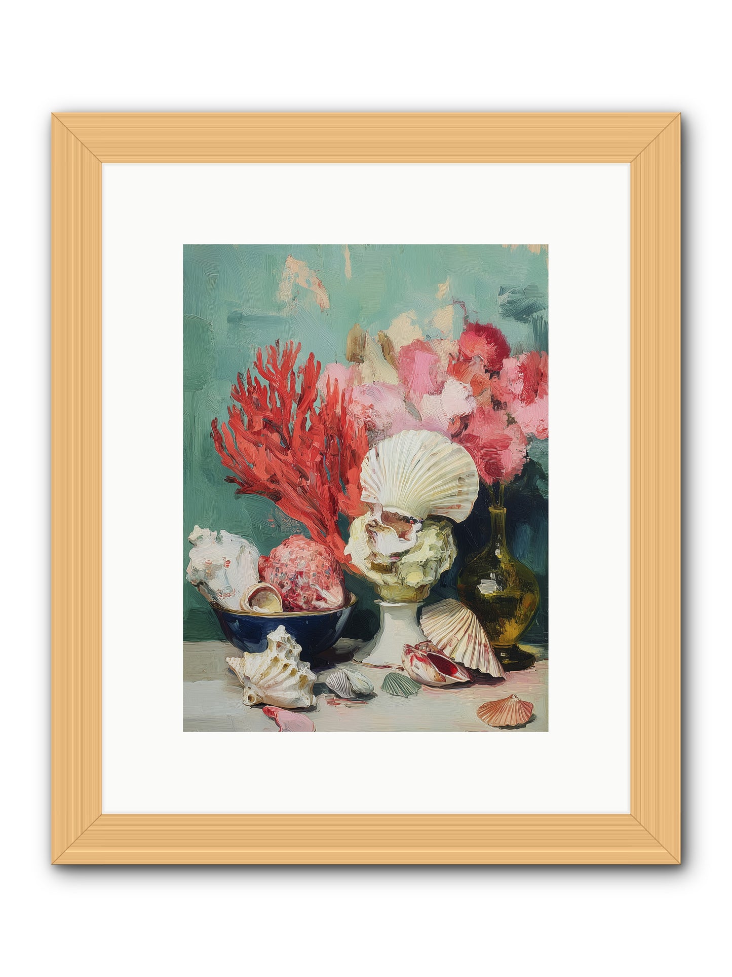 Sea's Artistry -- Framed Print - Natural 9x12
