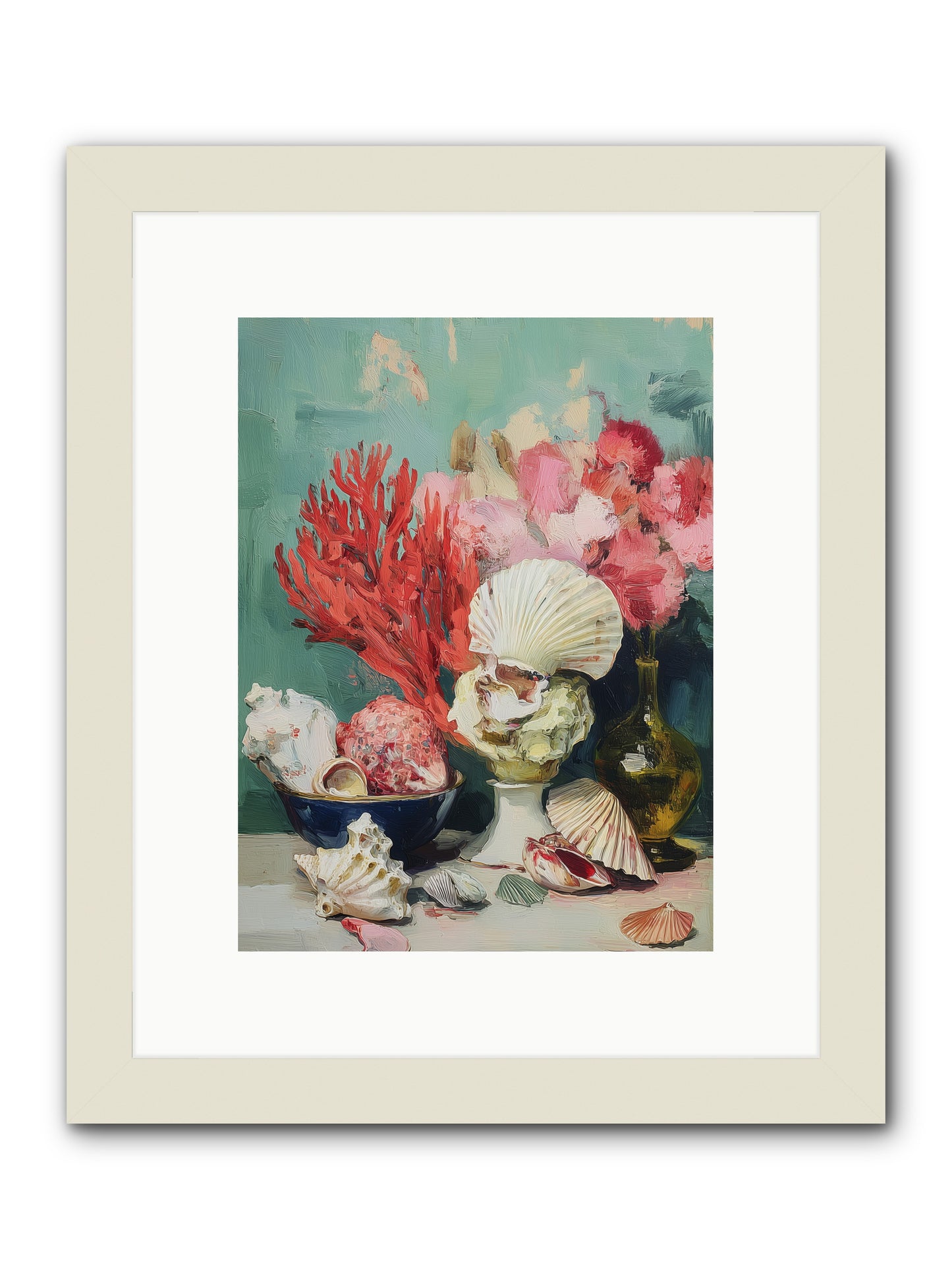 Sea's Artistry -- Framed Print - White 9x12