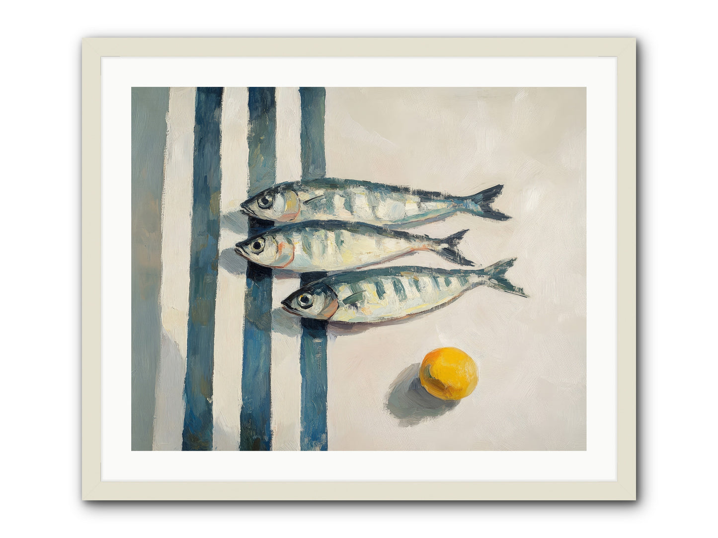 Seas Of Sussex -- Framed Print - White 30x24