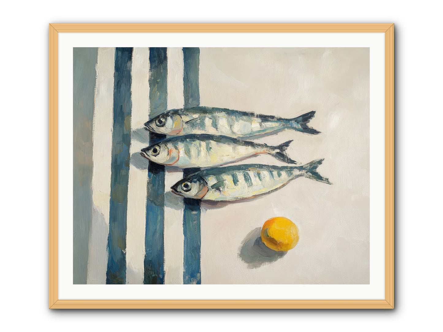 Seas Of Sussex -- Framed Print - Natural 40x32