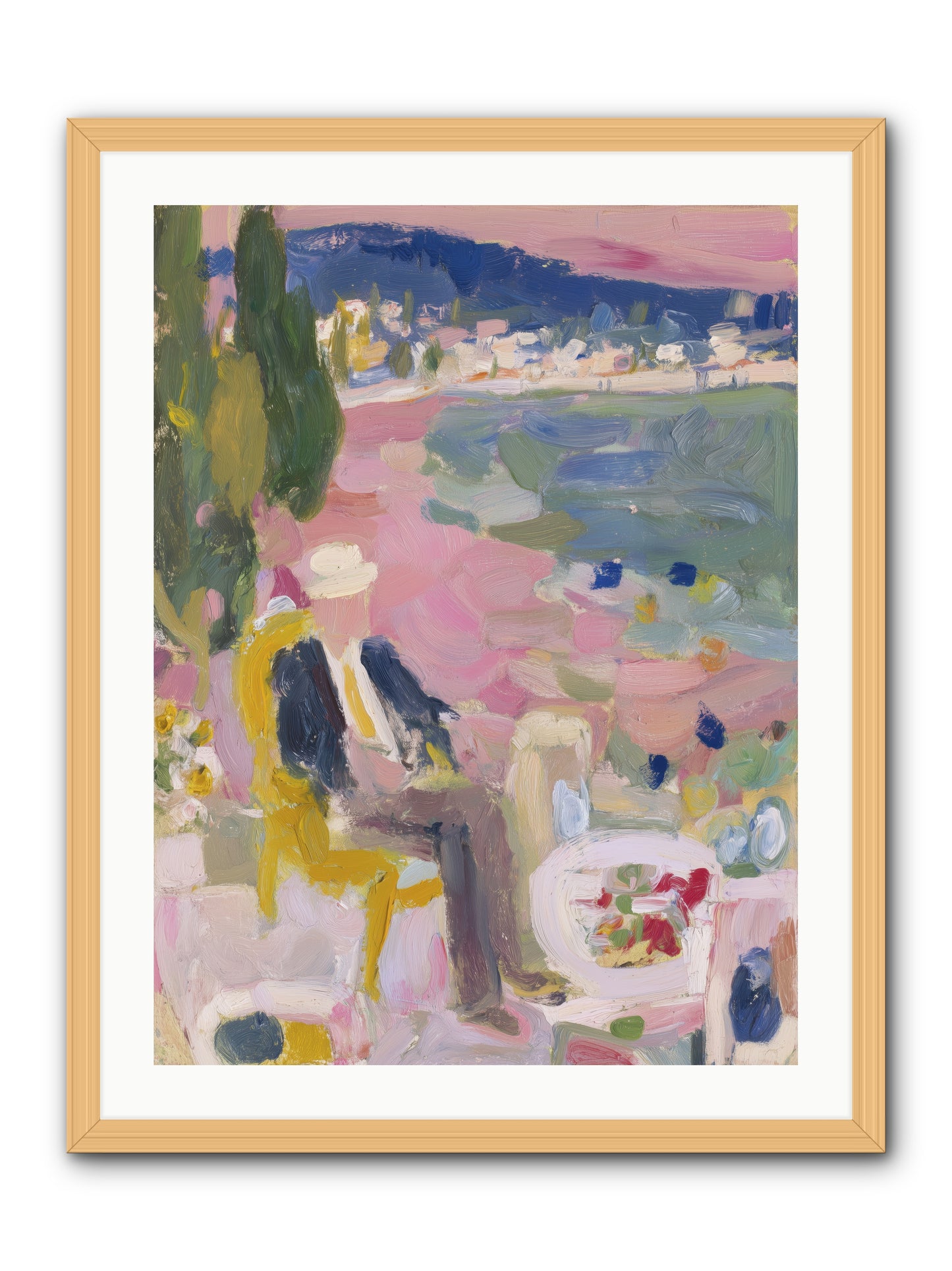 Sea's Panorama -- Framed Print - Natural 24x32