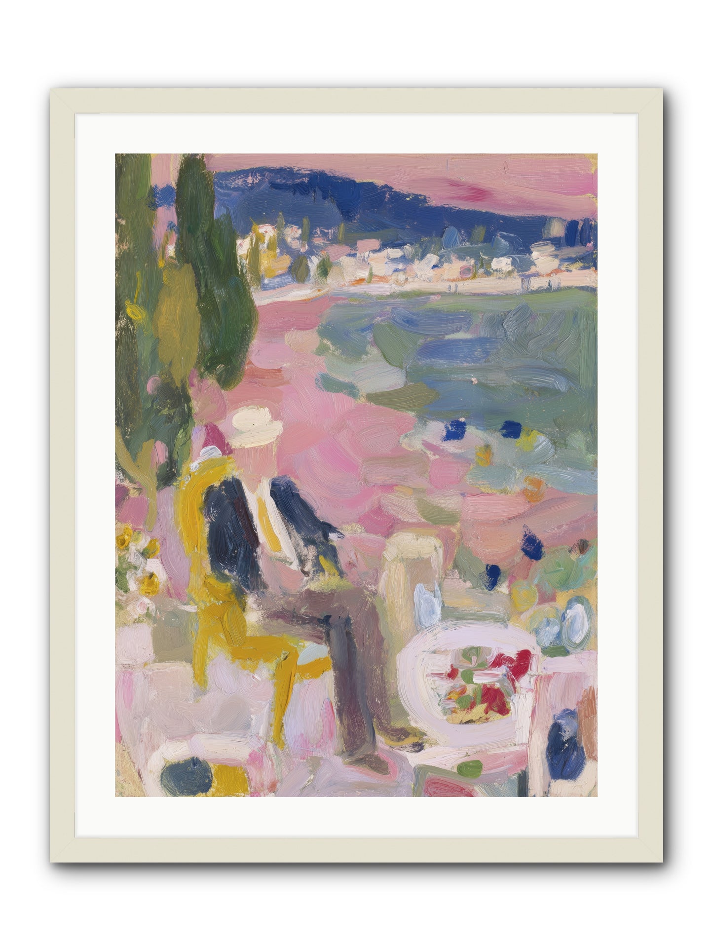 Sea's Panorama -- Framed Print - White 24x32