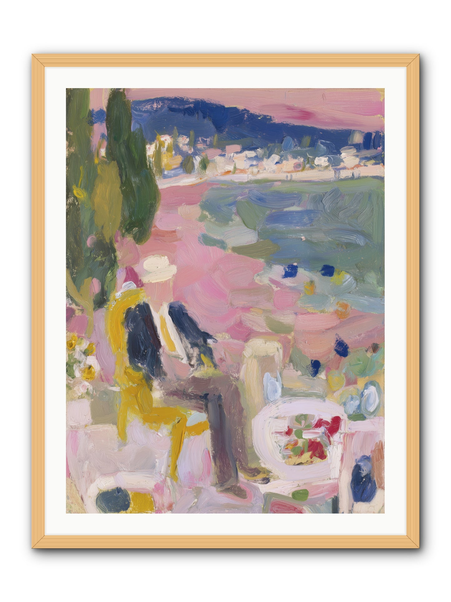 Sea's Panorama -- Framed Print - Natural 30x40