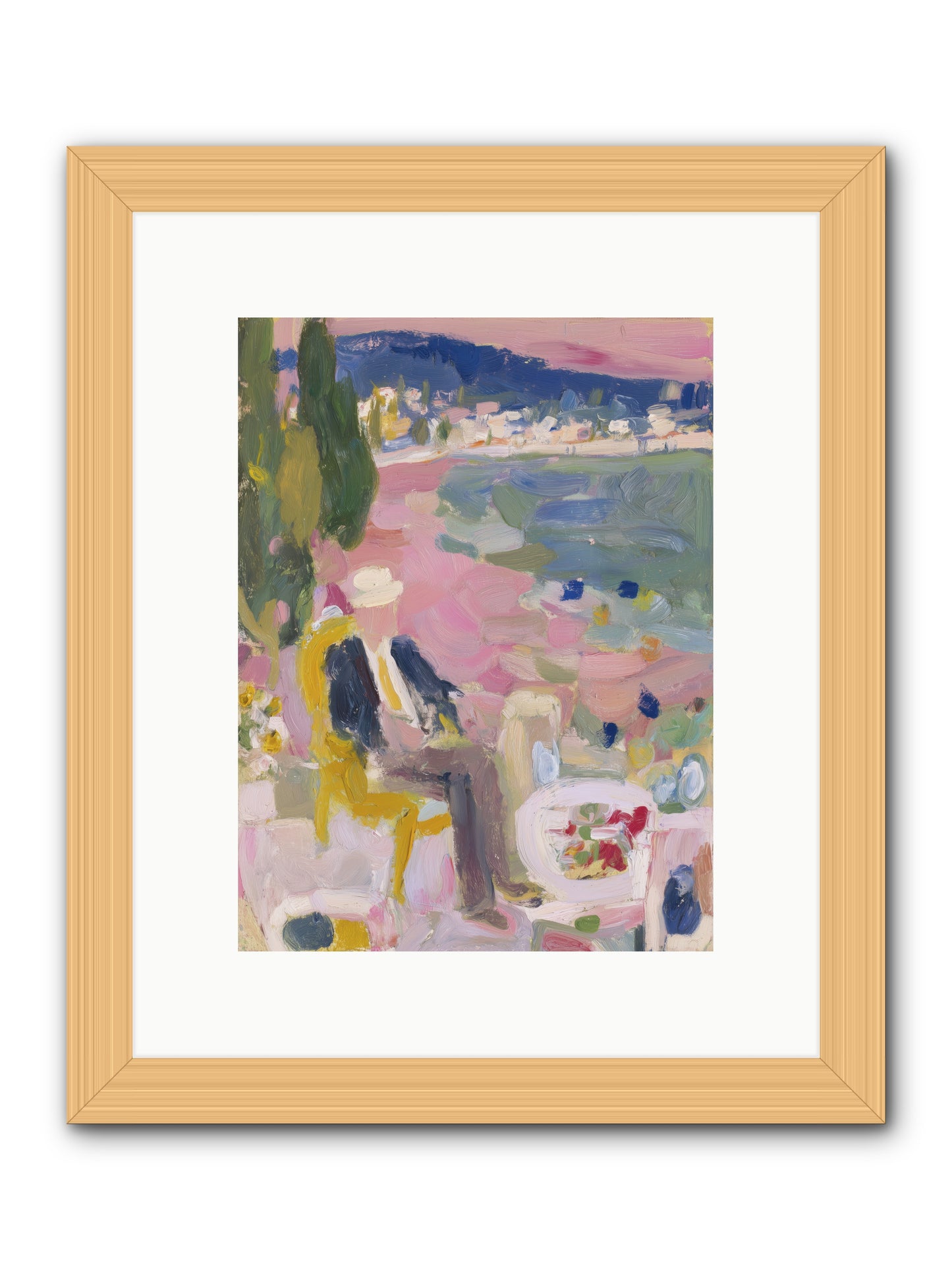 Sea's Panorama -- Framed Print - Natural 9x12