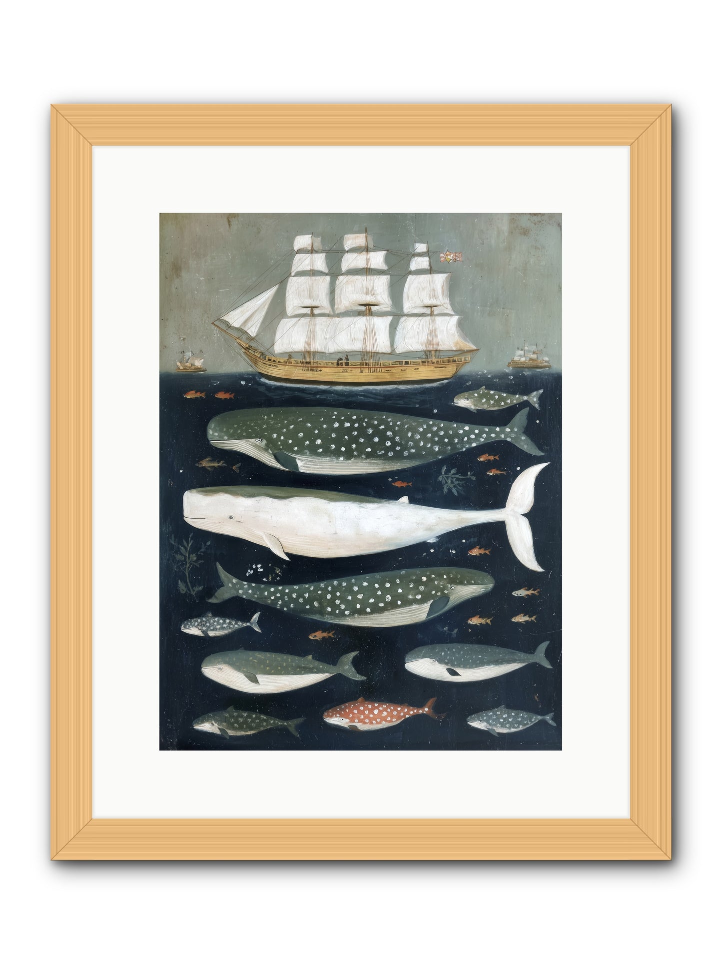 Sea's Parliament -- Framed Print - Natural 12x16