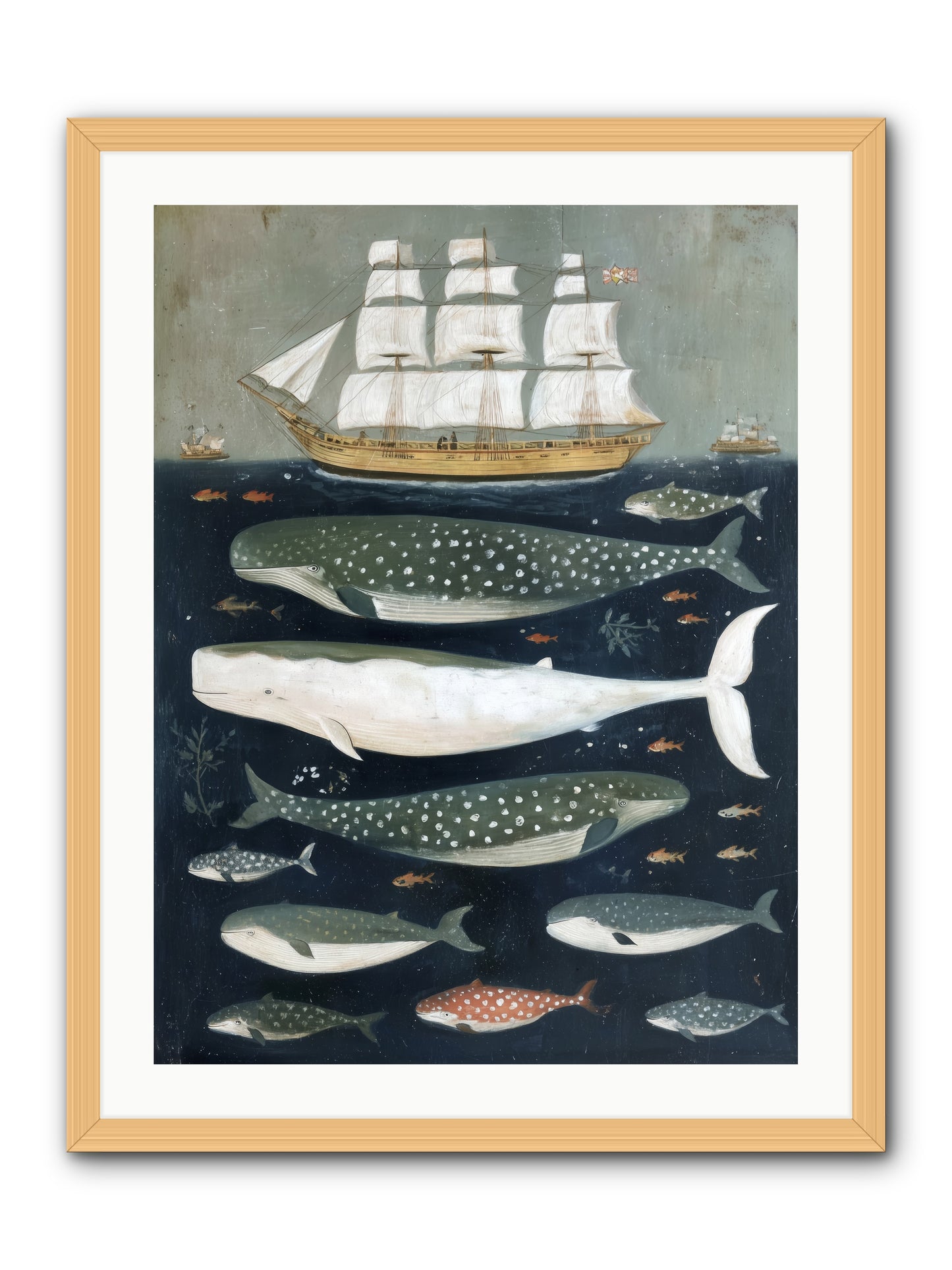 Sea's Parliament -- Framed Print - Natural 24x32