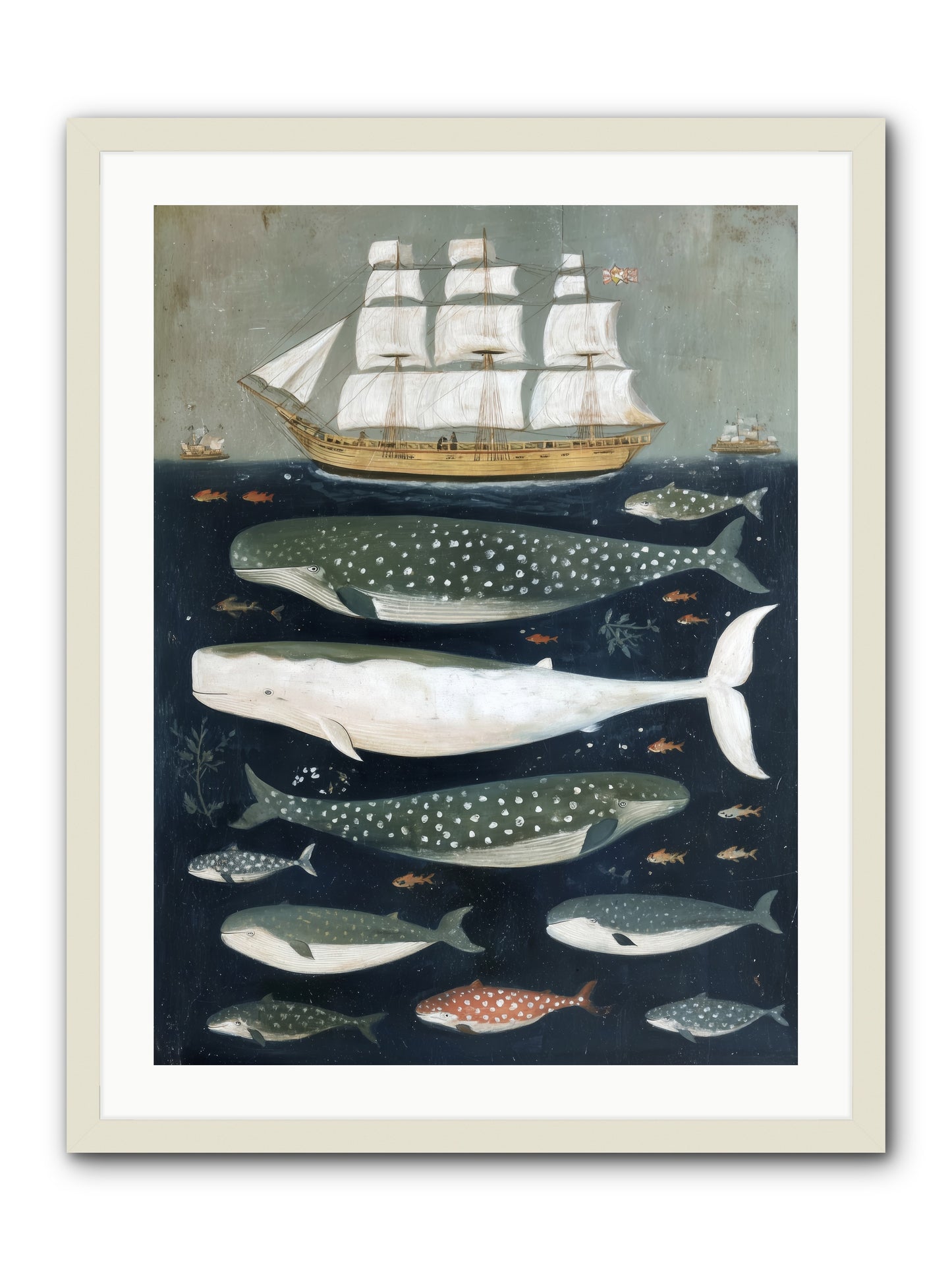 Sea's Parliament -- Framed Print - White 24x32