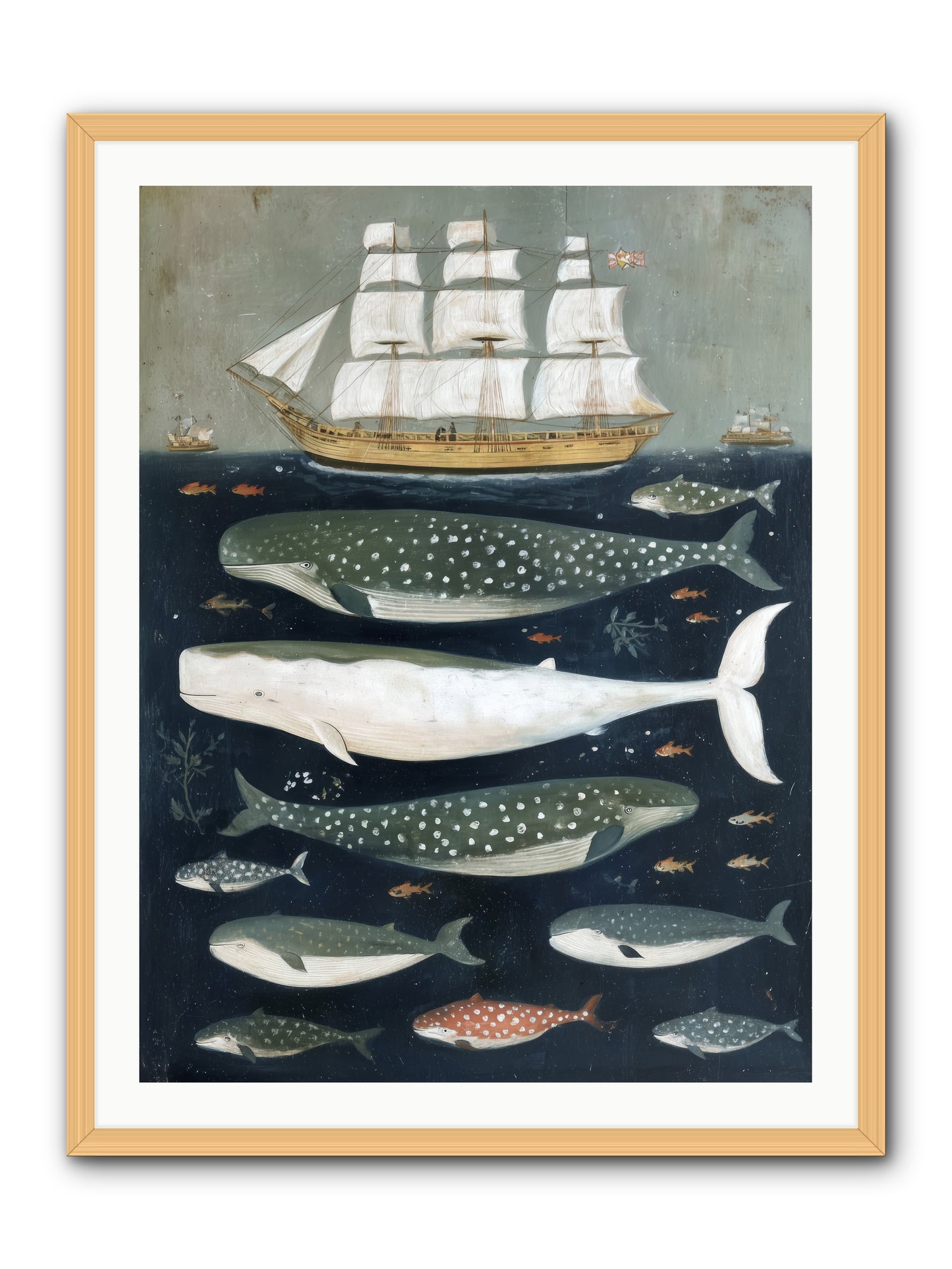 Sea's Parliament -- Framed Print - Natural 30x40