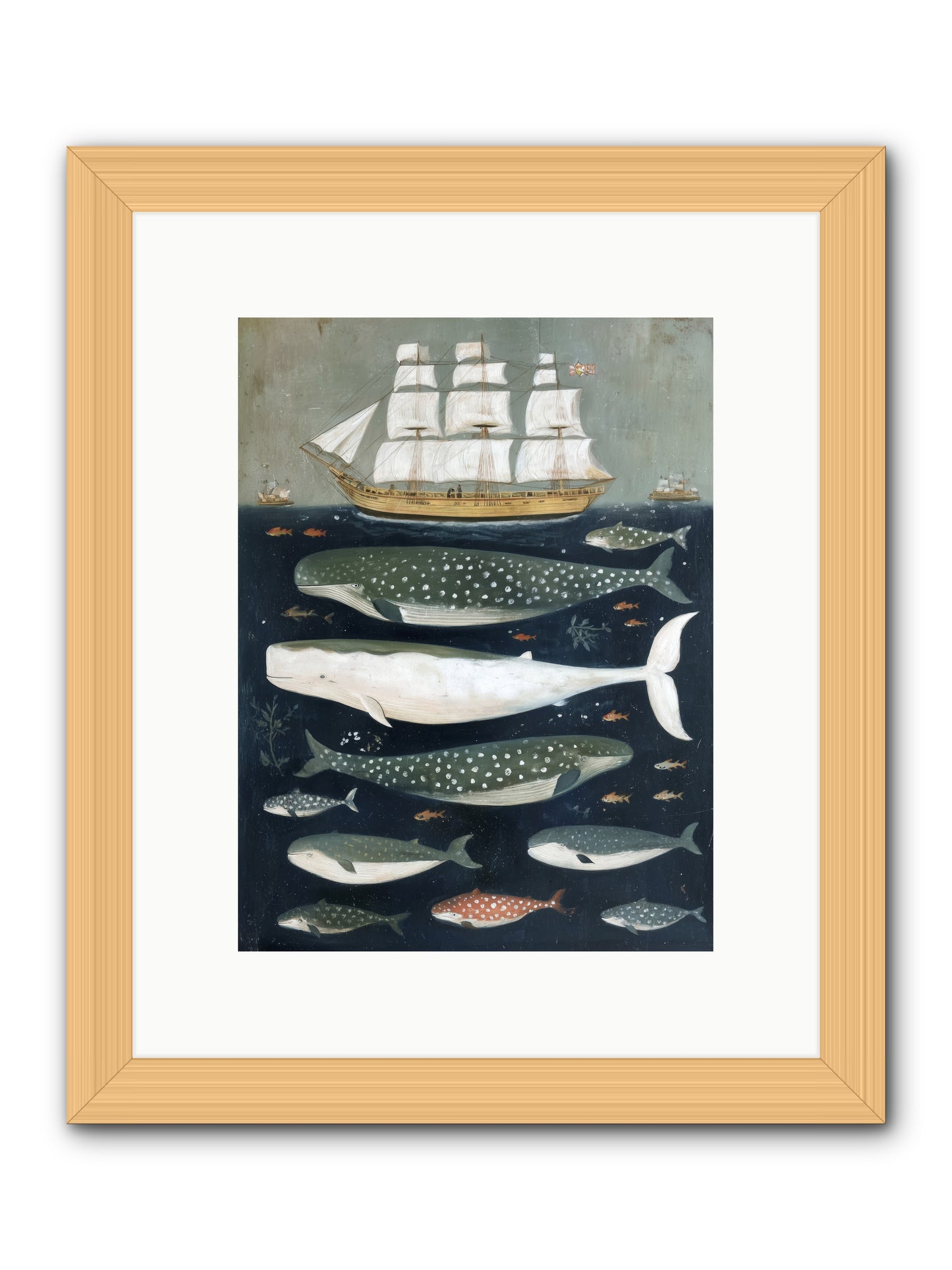 Sea's Parliament -- Framed Print - Natural 9x12