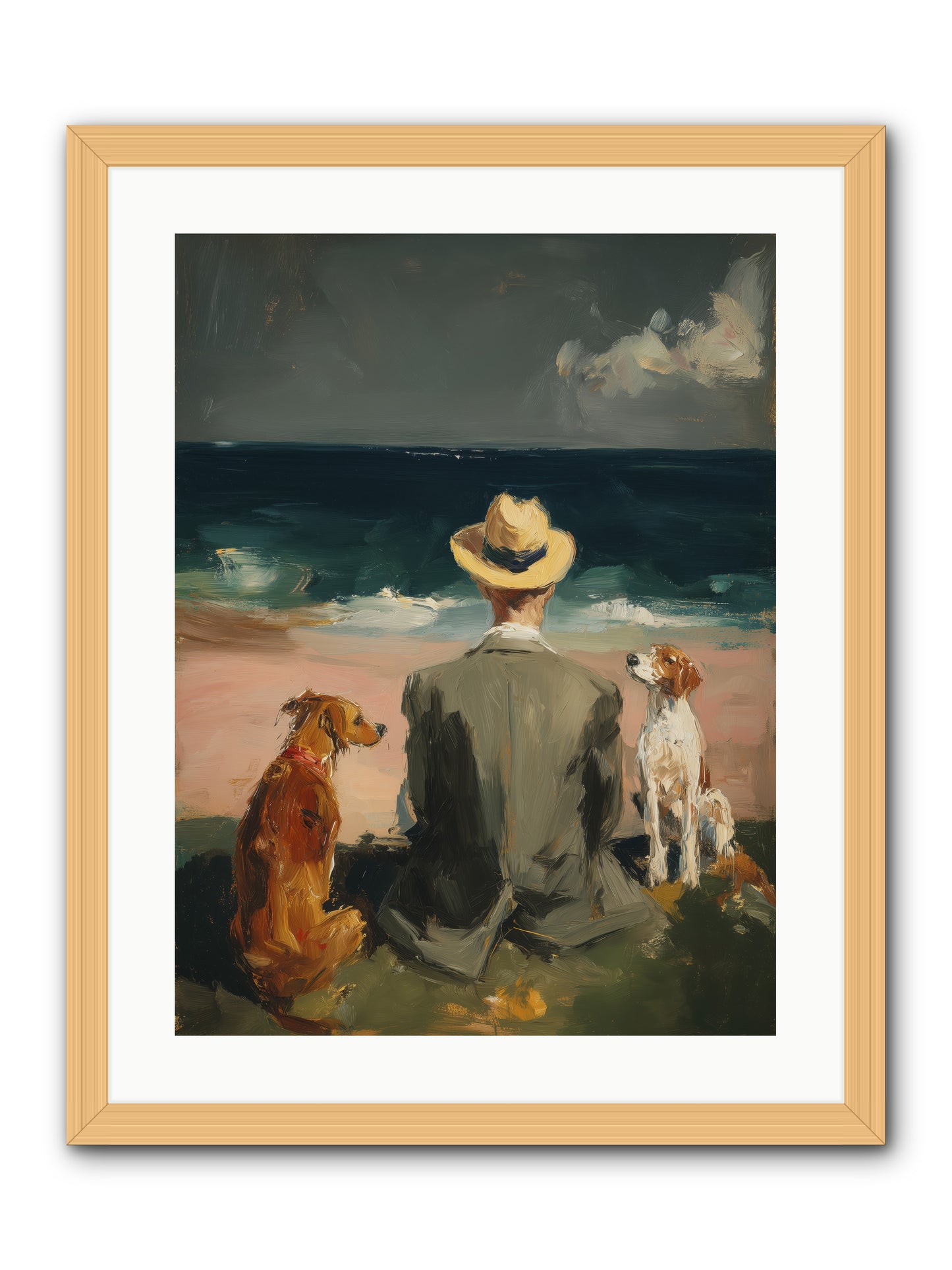Seashell Memories -- Framed Print - Natural 18x24