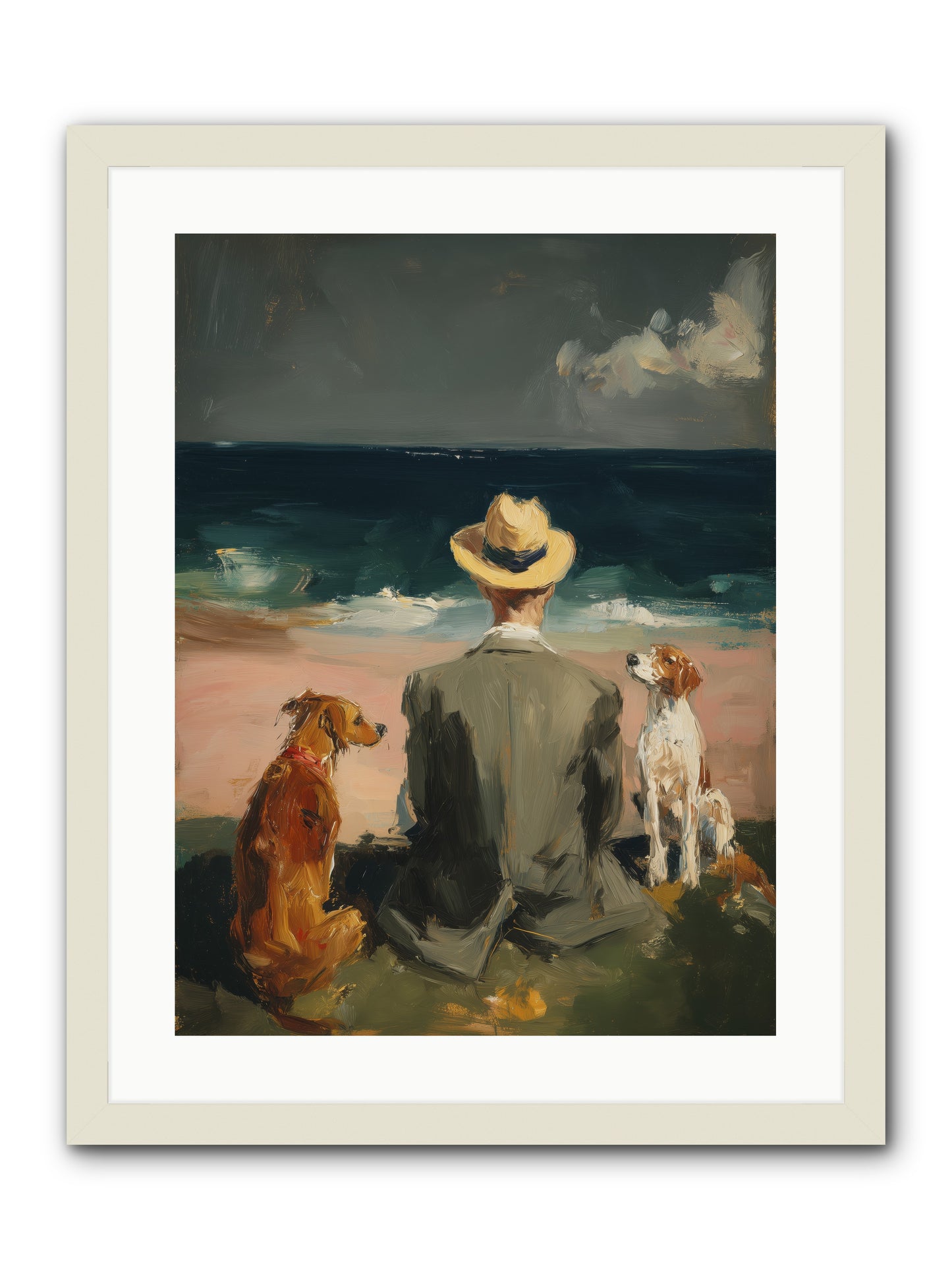 Seashell Memories -- Framed Print - White 18x24