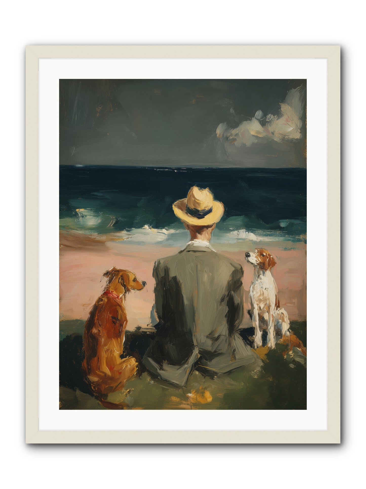 Seashell Memories -- Framed Print - White 24x32