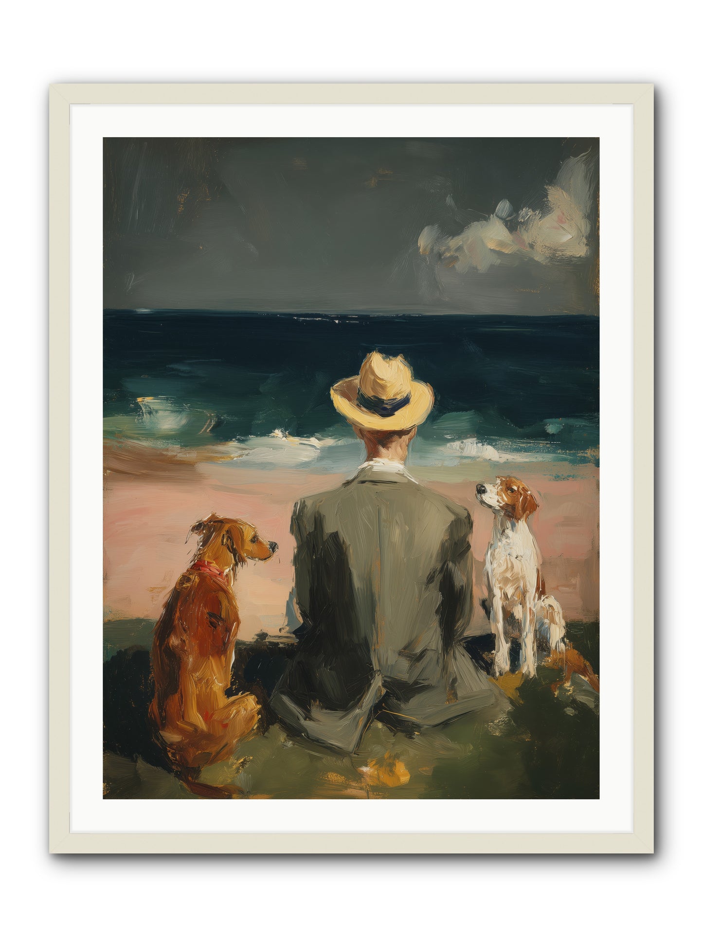 Seashell Memories -- Framed Print - White 30x40