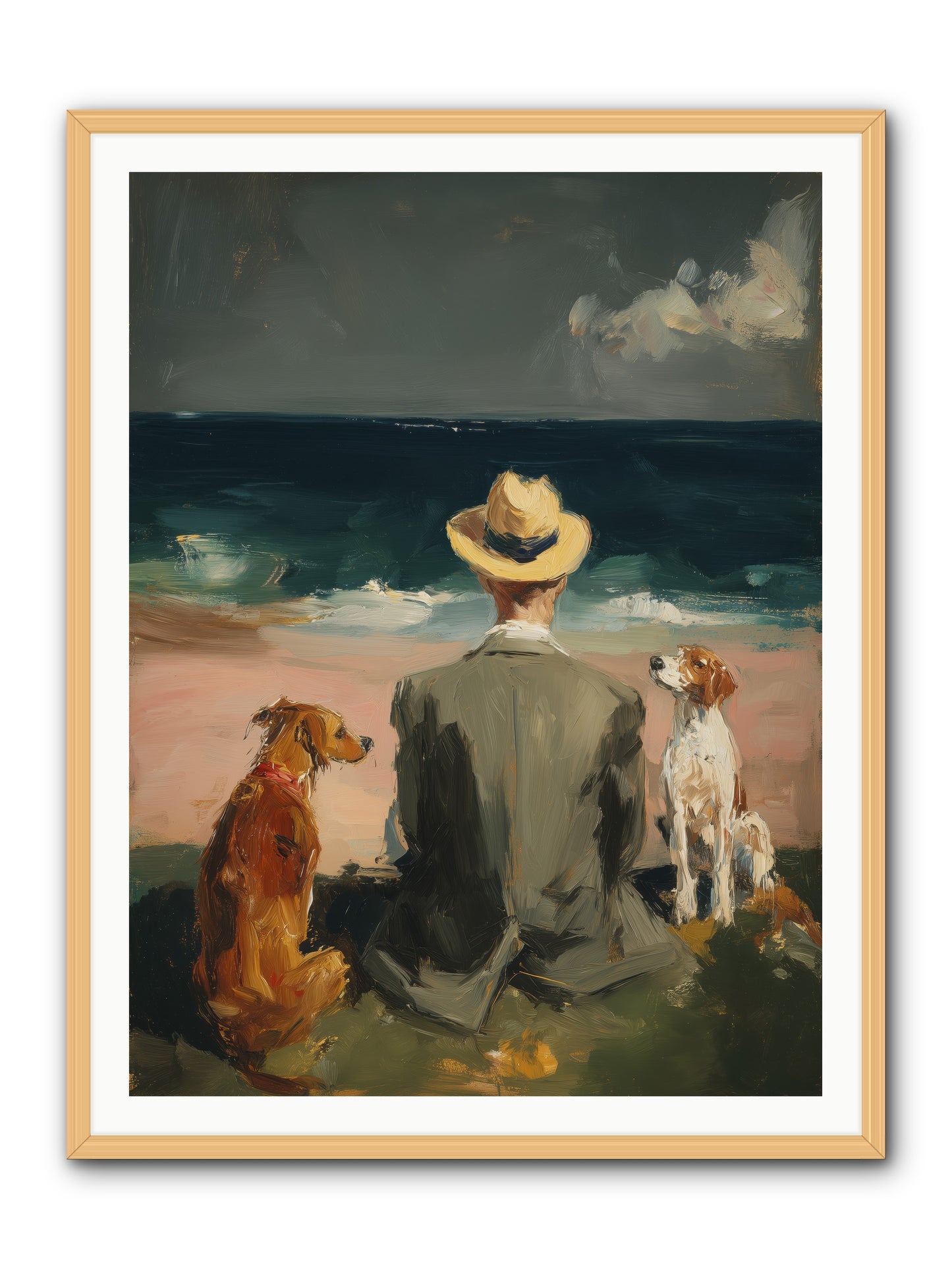 Seashell Memories -- Framed Print - Natural 36x48