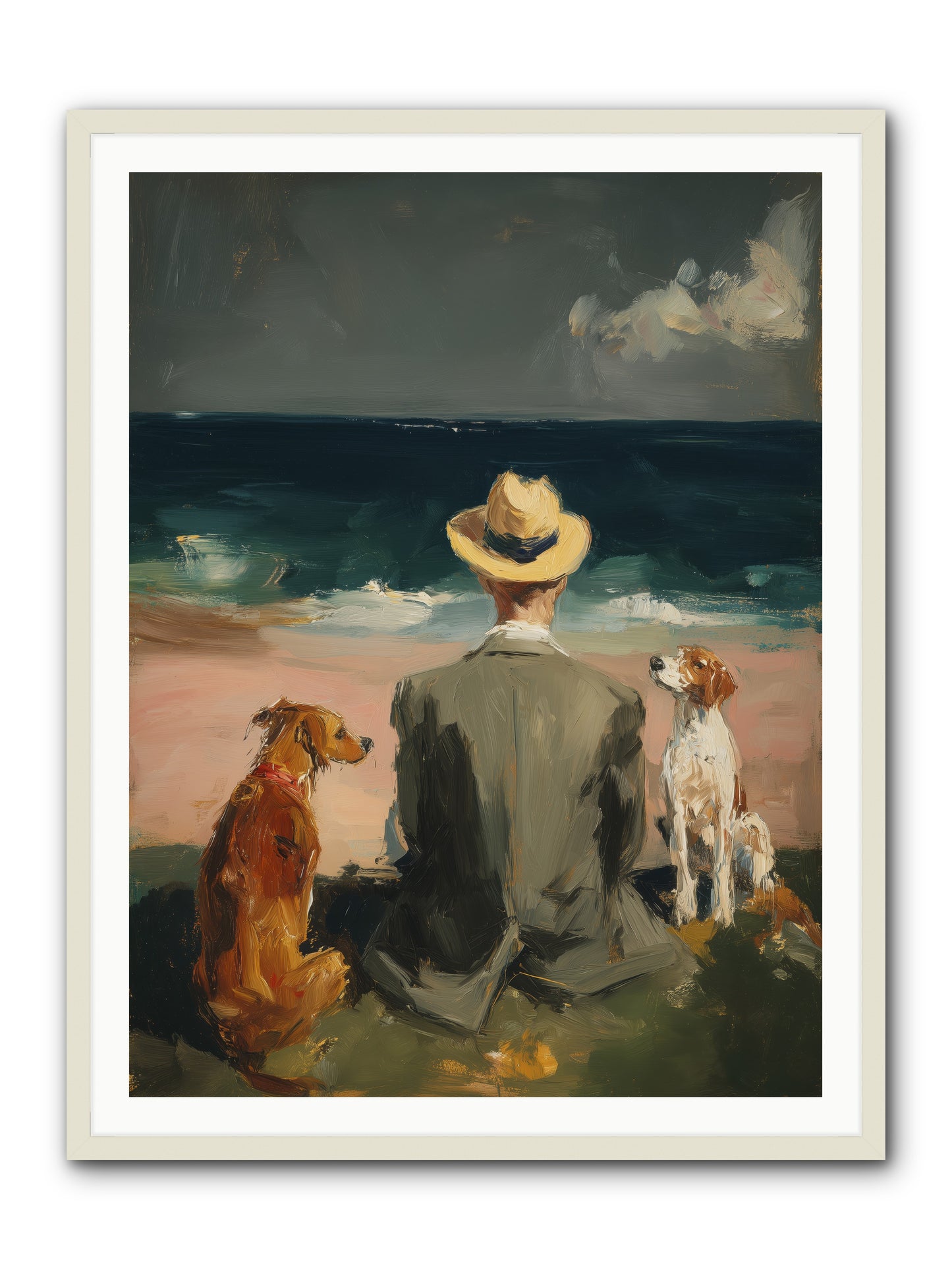 Seashell Memories -- Framed Print - White 36x48