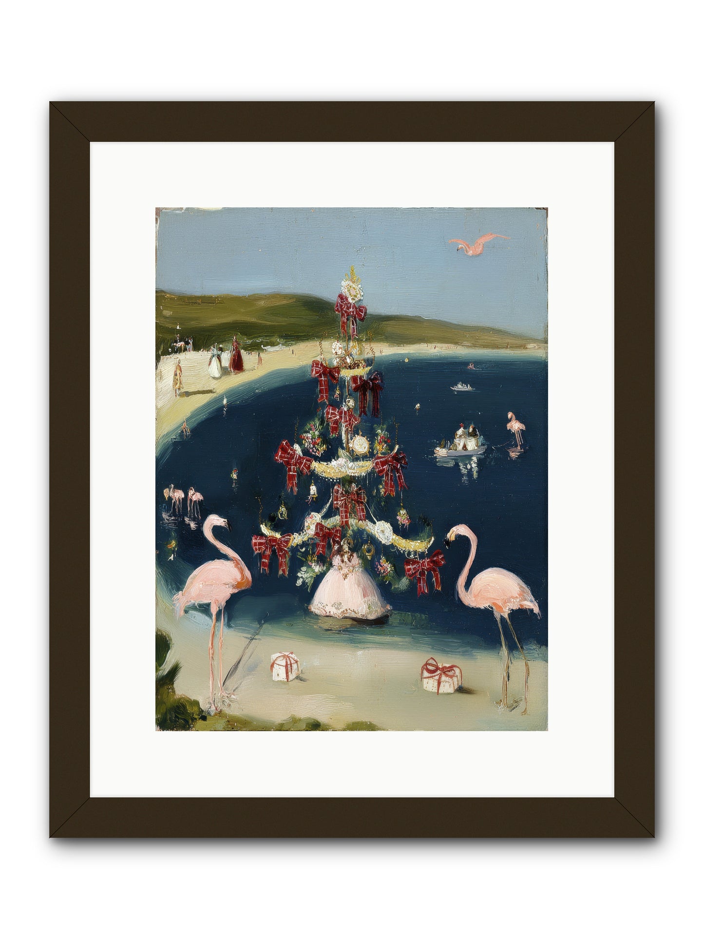 Seashells & Sleigh Bells -- Framed Print - Black 12x16