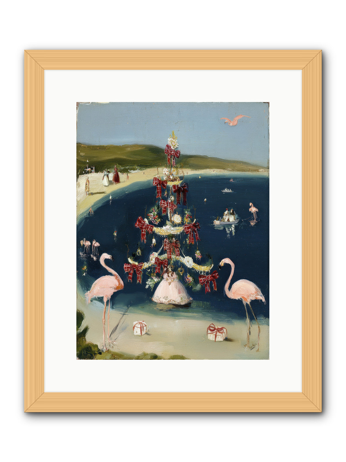 Seashells & Sleigh Bells -- Framed Print - Natural 12x16